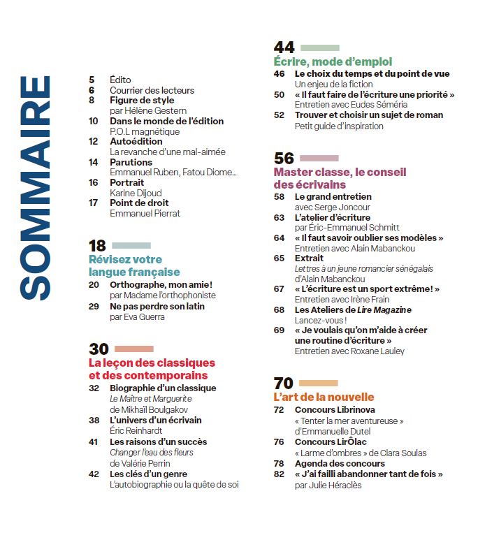 Écrire avec Lire Magazine n°2 - Se faire éditer, guide 2024