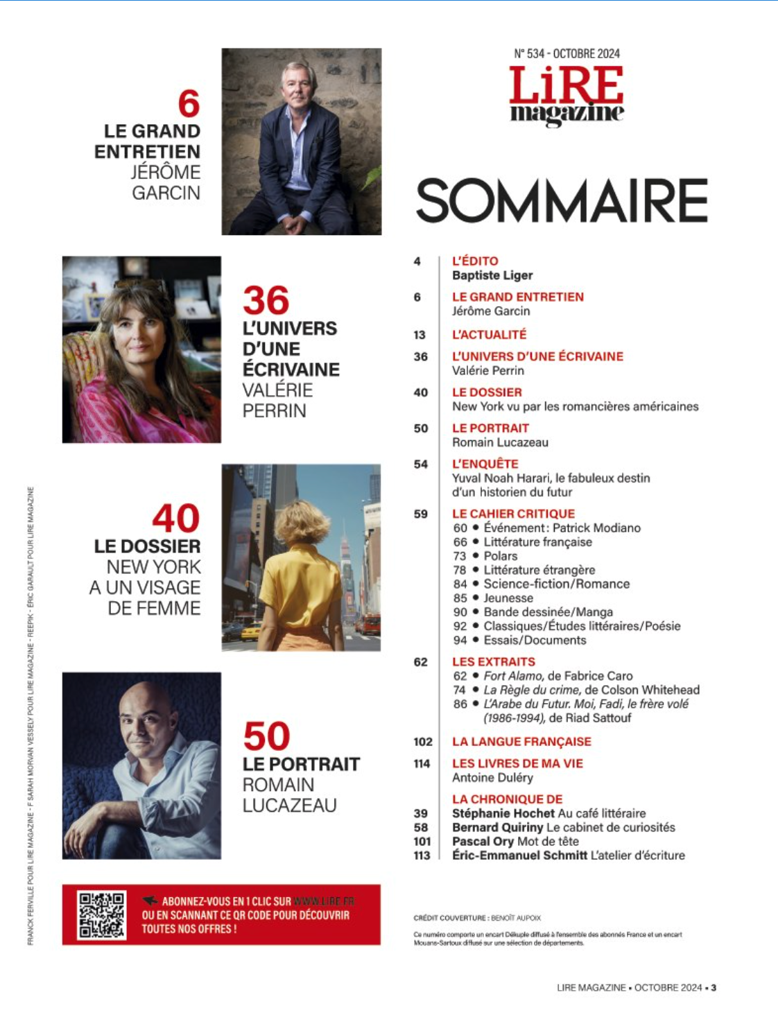 Lire Magazine n°534 - Tout ce que New York doit aux romancières - Octobre 2024