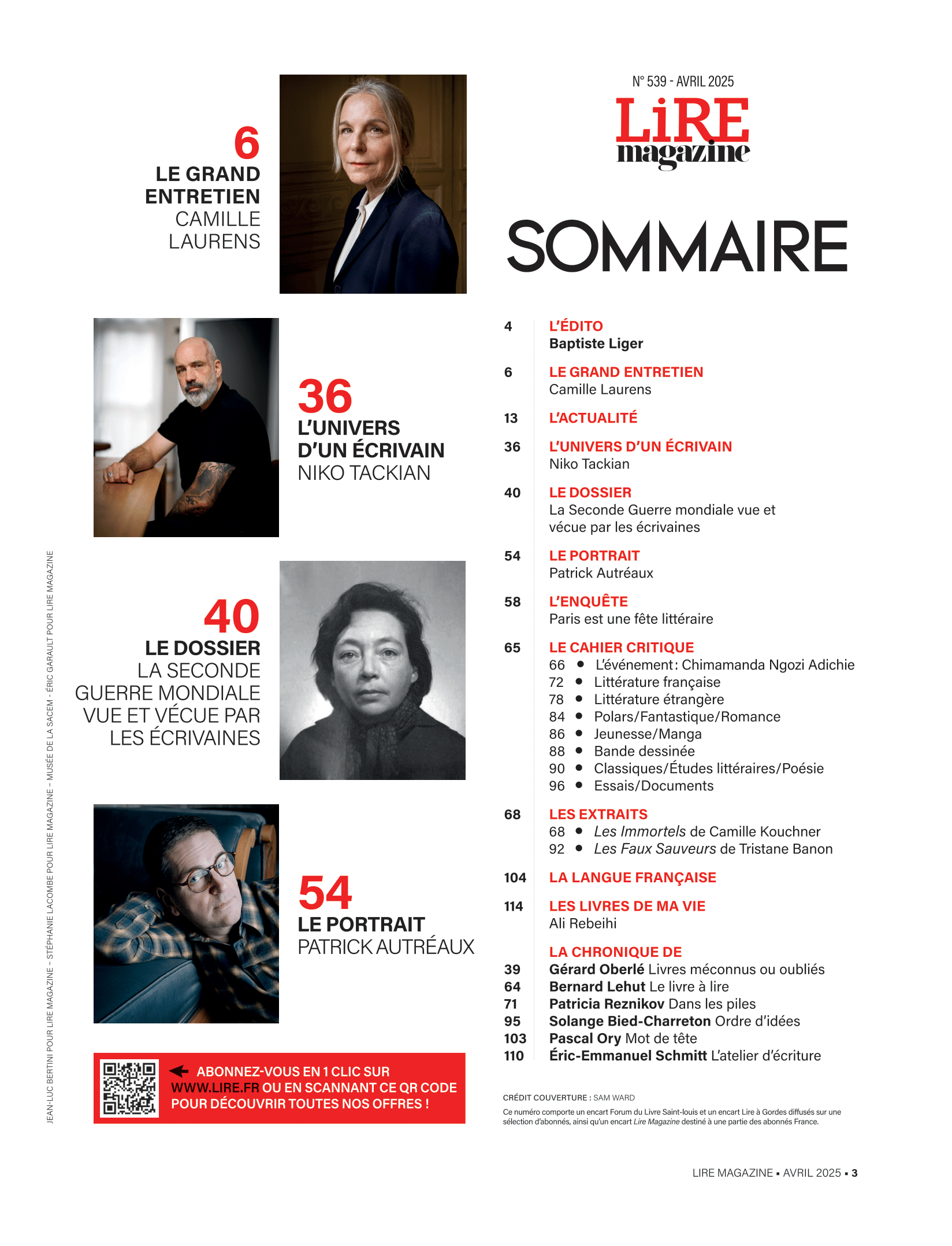 Lire Magazine n°539 - Les autrices et la Seconde Guerre mondiale