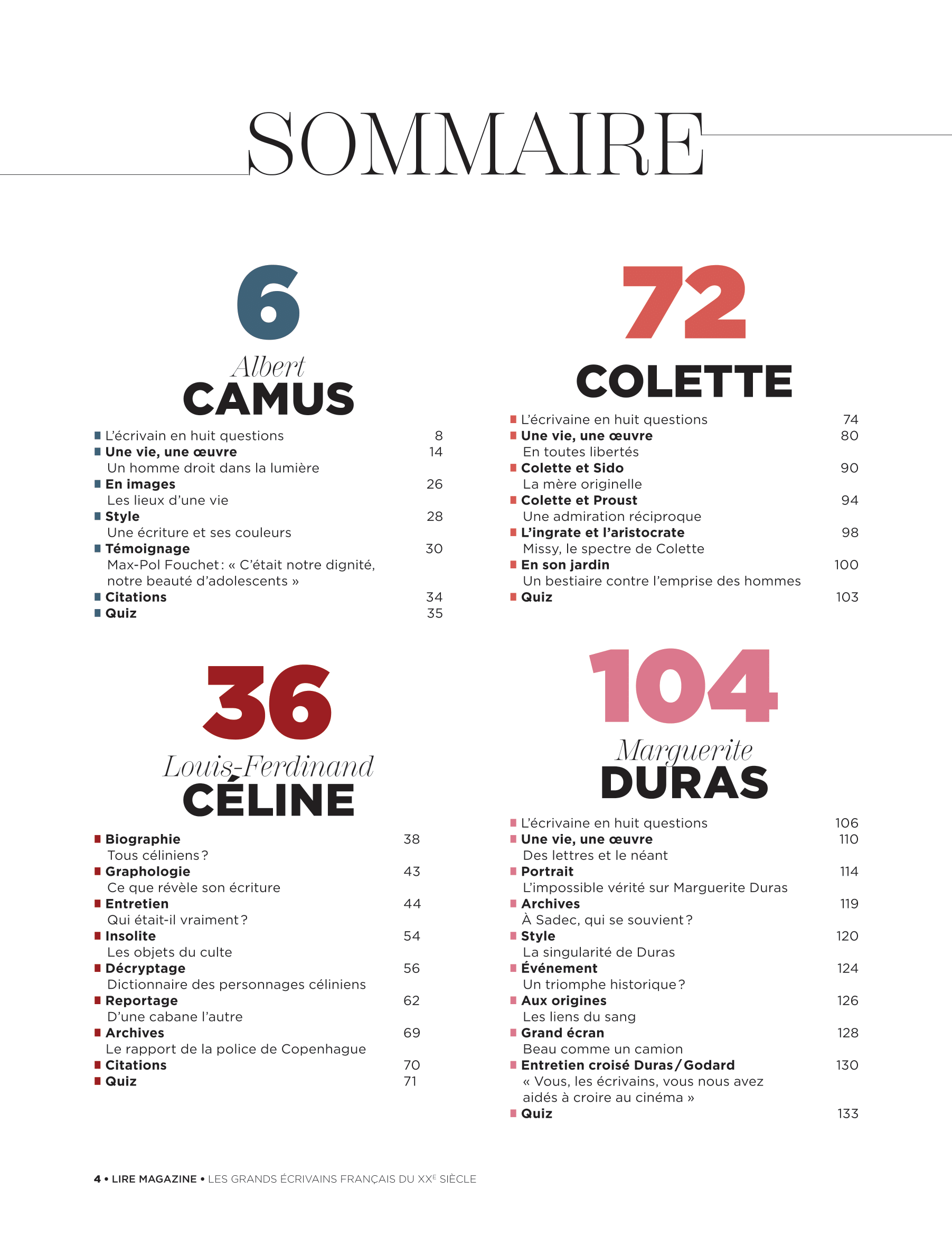 Les grands écrivains français du XXe siècle