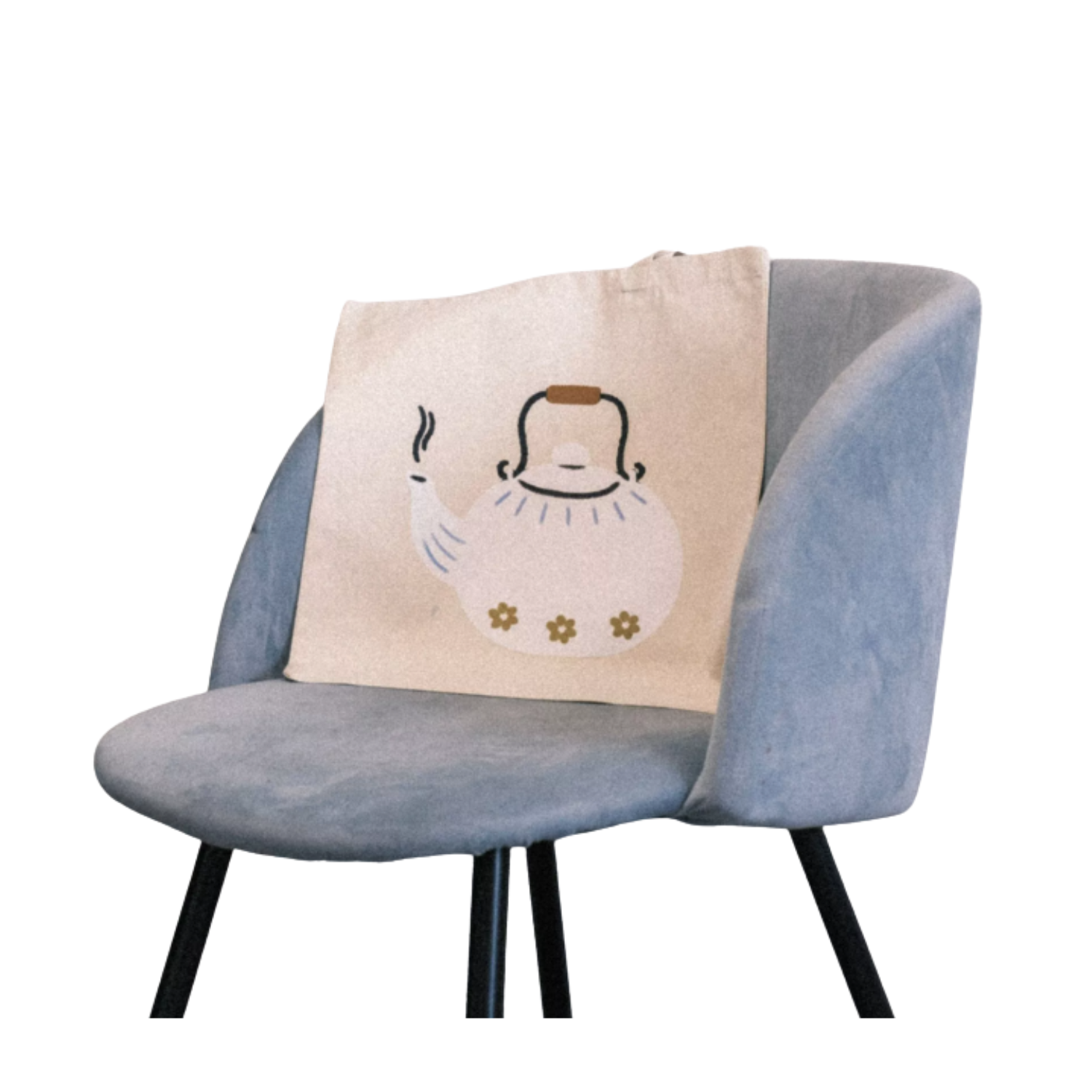 Le tote-bag en coton bio « les indispensables de la lecture » : La théière