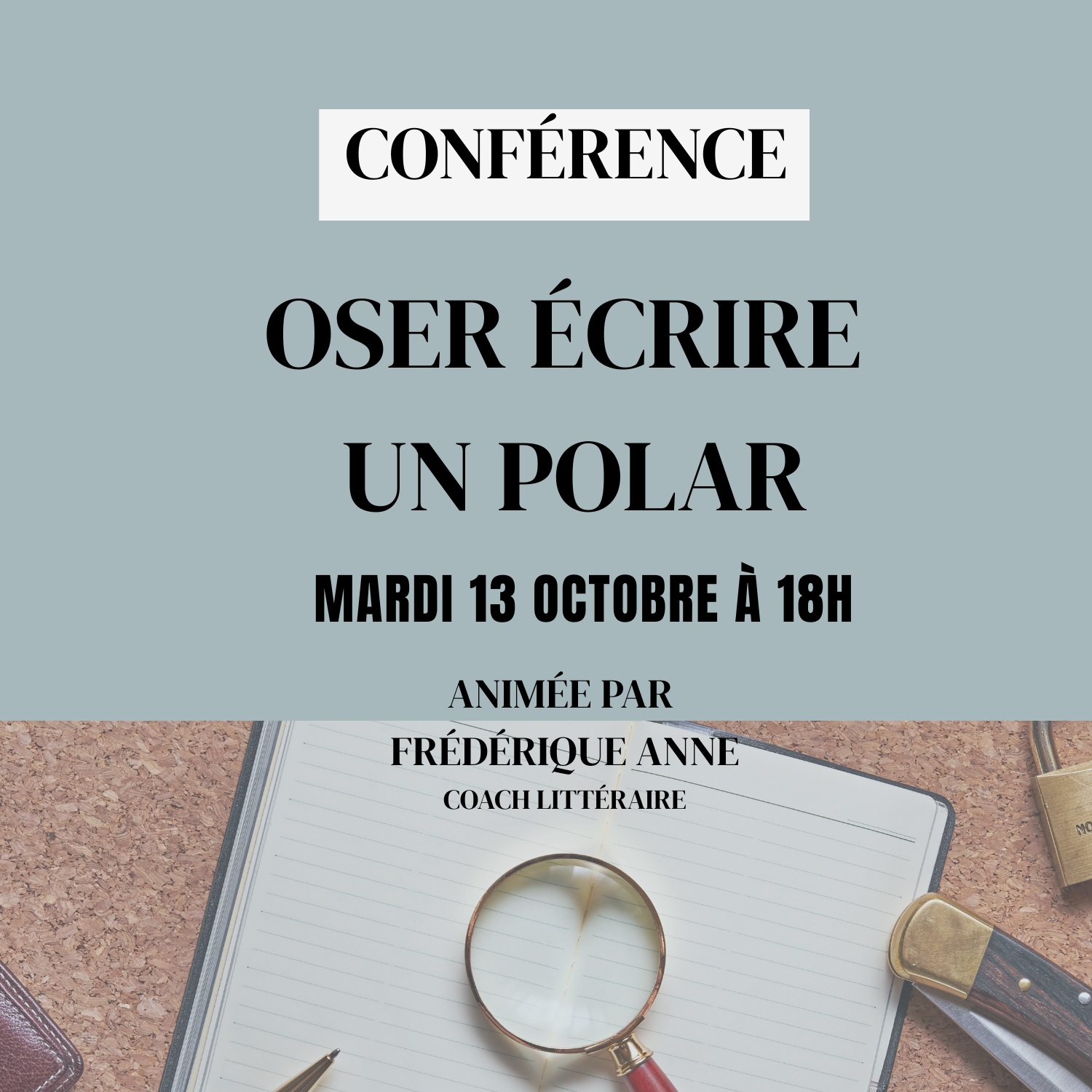 Conférence en ligne et en direct : Oser écrire un polar