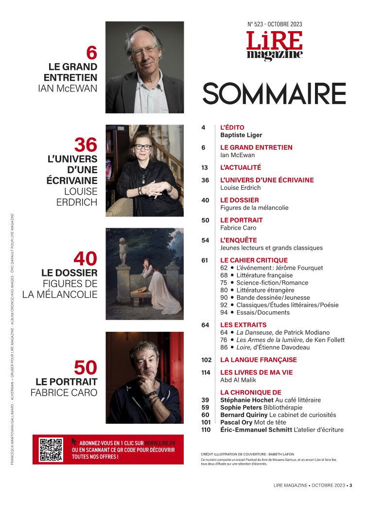 Lire Magazine n°523 - La mélancolie: au bonheur des tristes - Octobre 2023