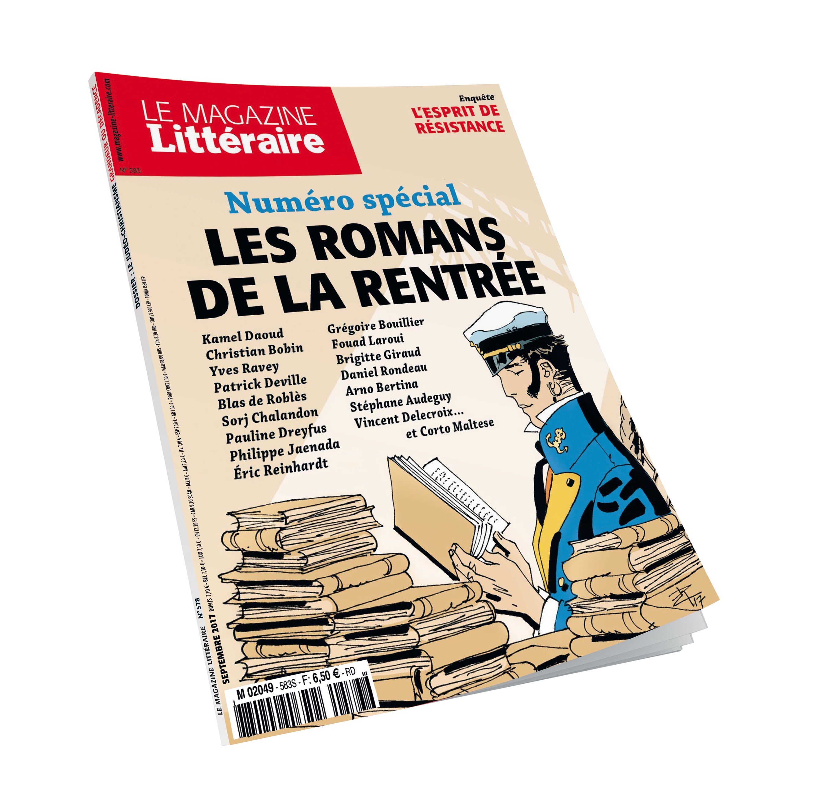 Magazine Littéraire n°583 - Romans de la rentrée - août 2017.