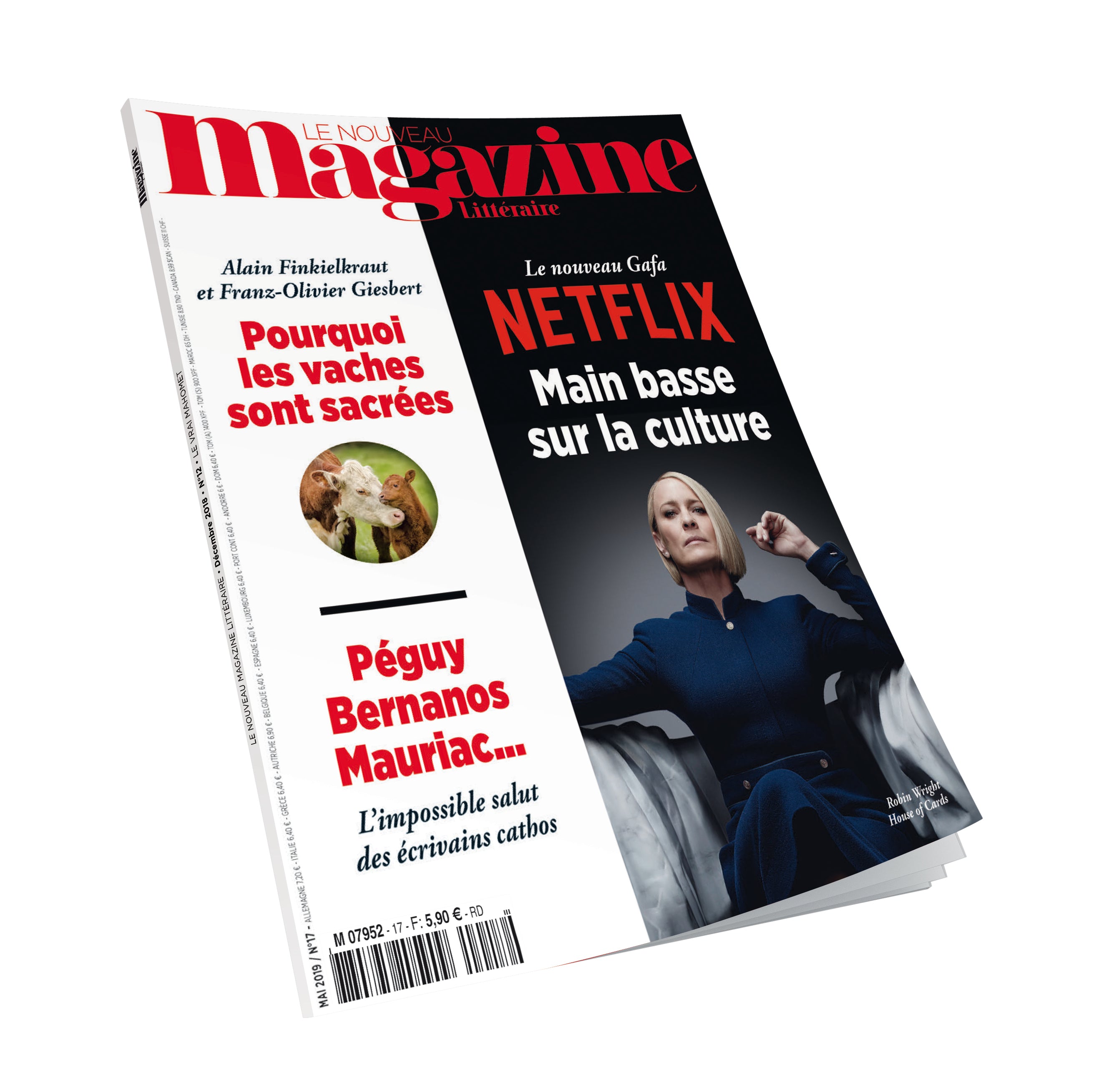Nouveau Magazine Littéraire n°17 - Netflix, le nouveau Gafa, main basse sur la culture - avril 2019.