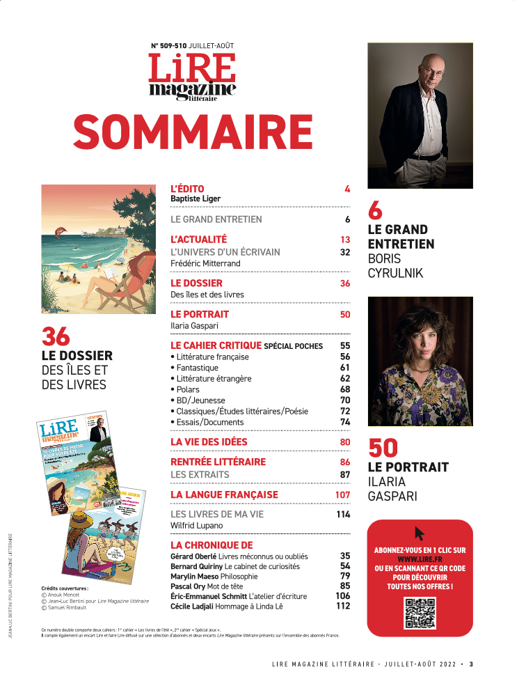 Lire Magazine Littéraire n°509 - Spécial été : Sélection poches & Supplément 100% JEUX - Été 2022