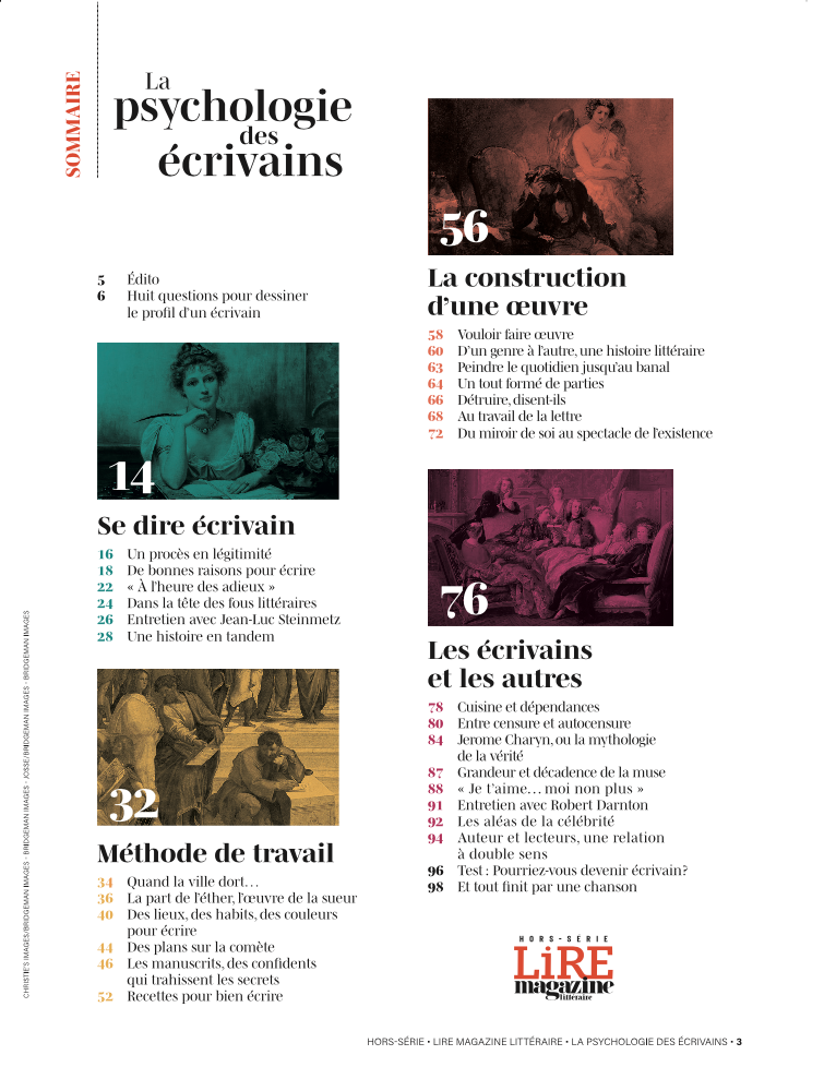 La psychologie des écrivains - Hors-série