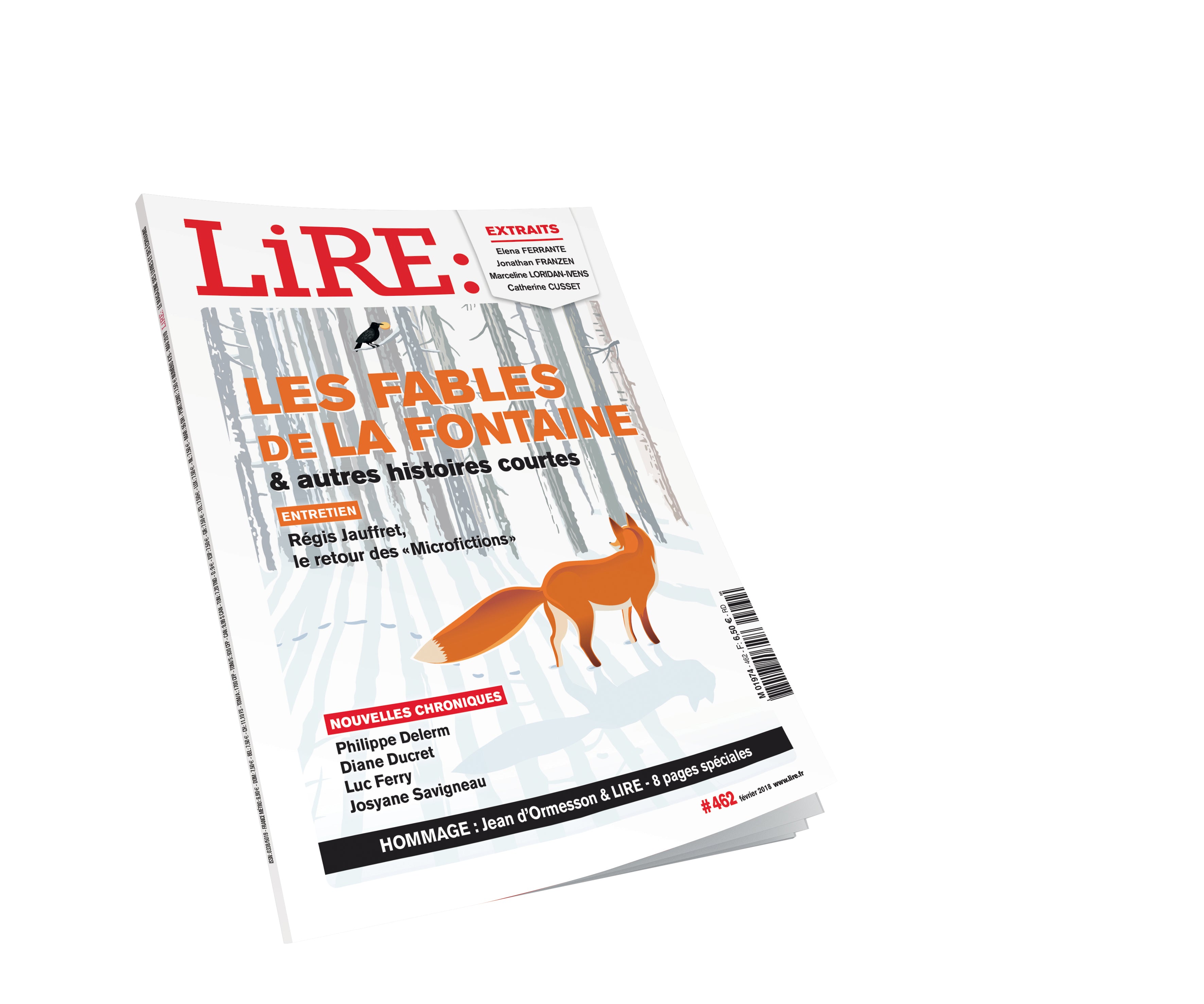 Lire n°462 - Les fables de La Fontaine - février 2018.