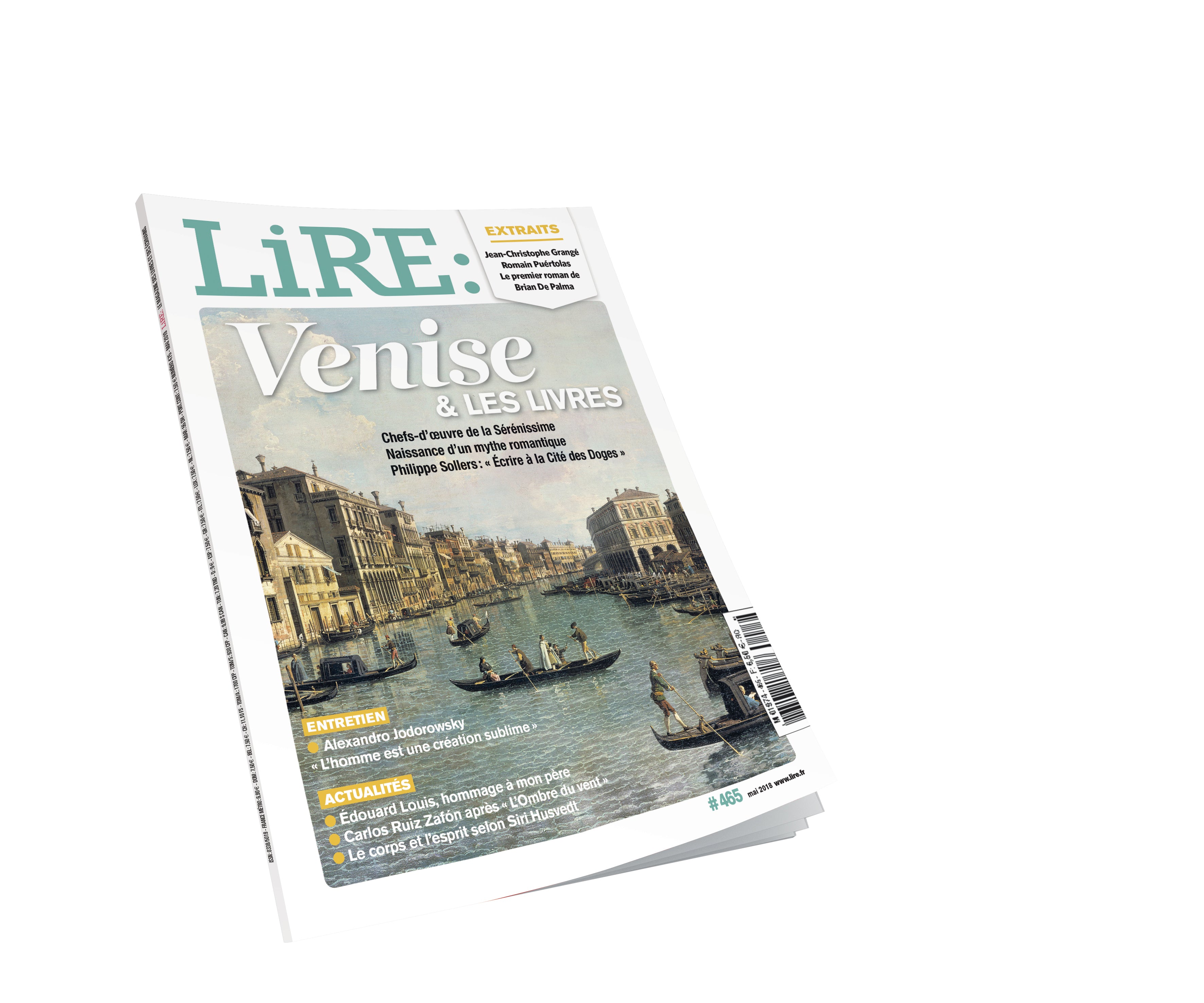 Lire n°465 - Venise & les livres - mai 2018.