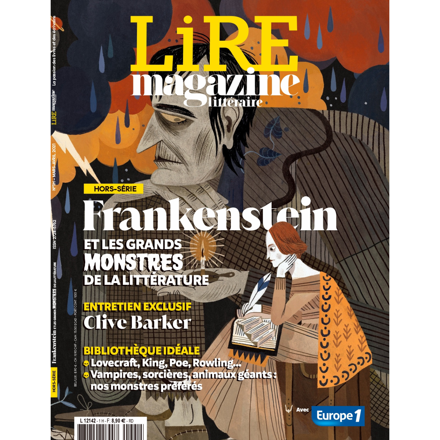 Hors-Série Lire Magazine Littéraire - Frankenstein et les grands monstres de la littérature - mars avril 2021.