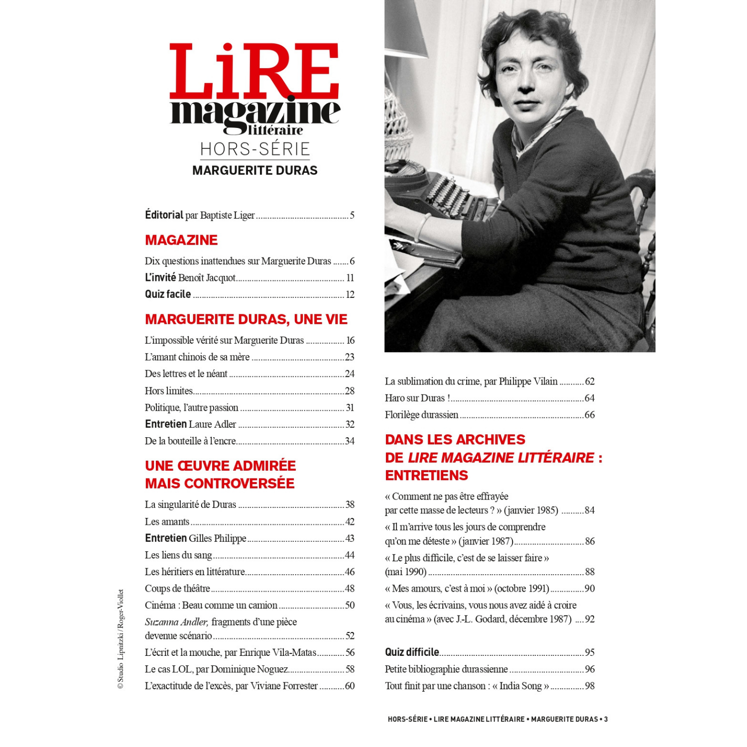 Hors-Série Lire Magazine Littéraire - Marguerite Duras, un destin d&