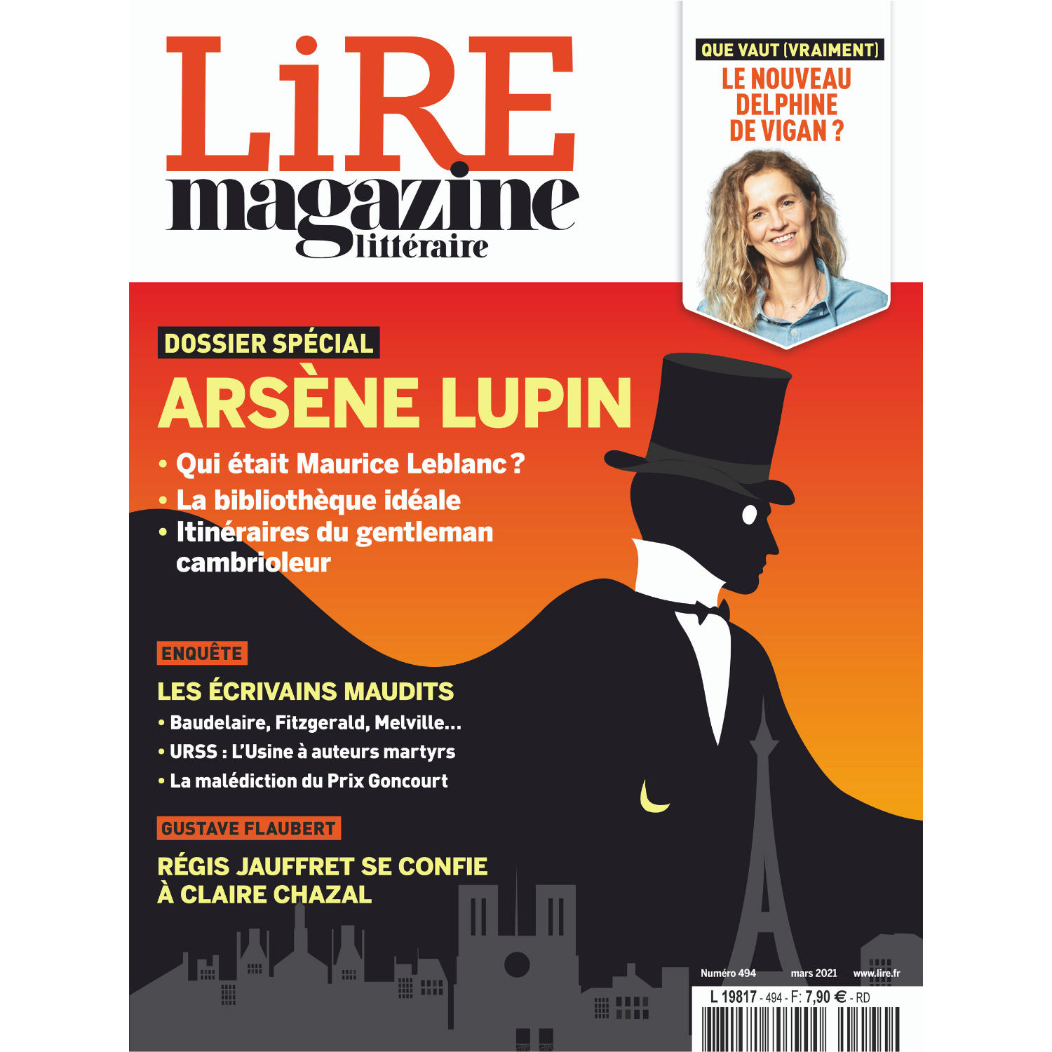 Lire Magazine Littéraire n°494 - Arsène Lupin - mars 2021.