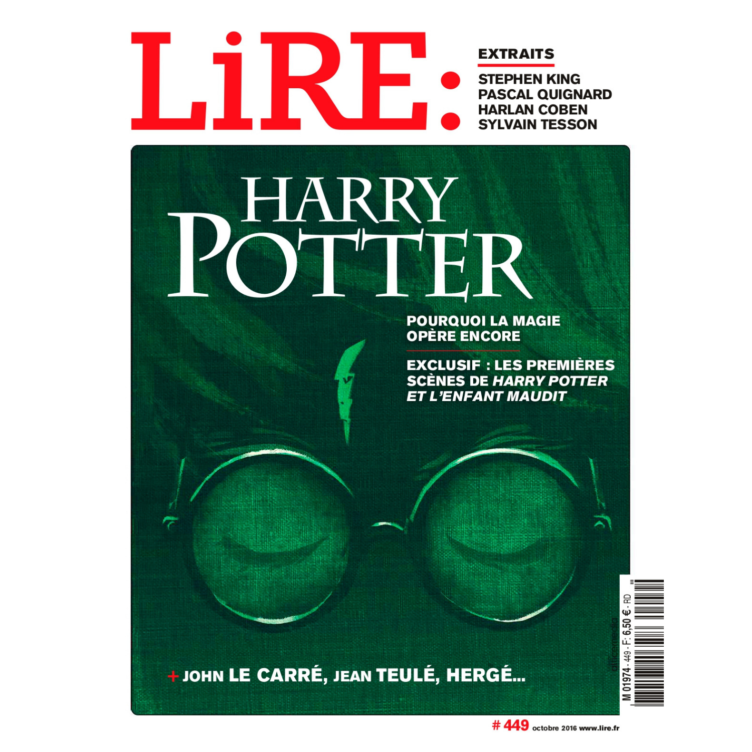 Lire n°449 - Harry Potter pourquoi la magie opère encore - octobre 2016.