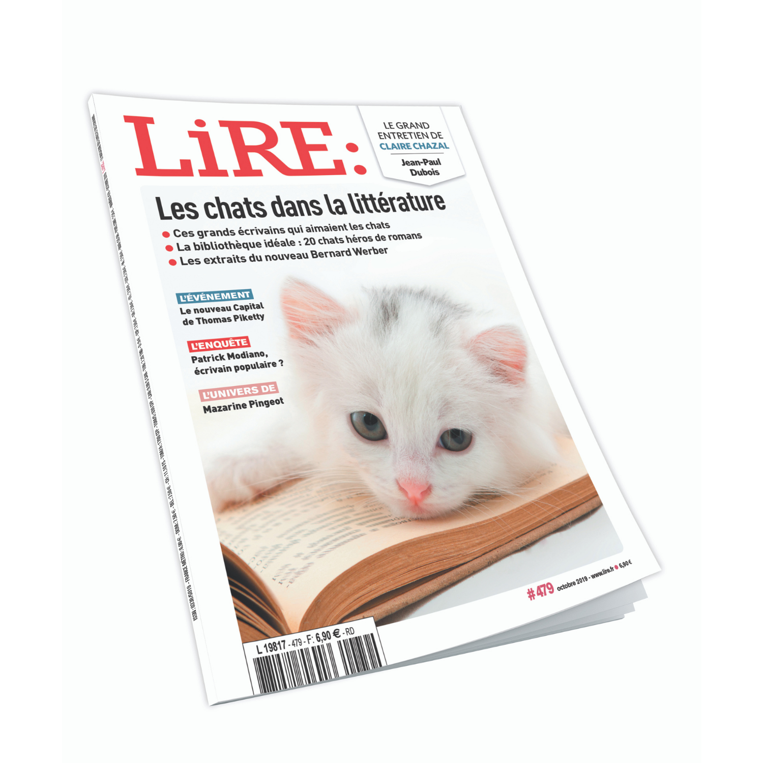 Lire n°479 - Les chats dans la littérature - octobre 2019.