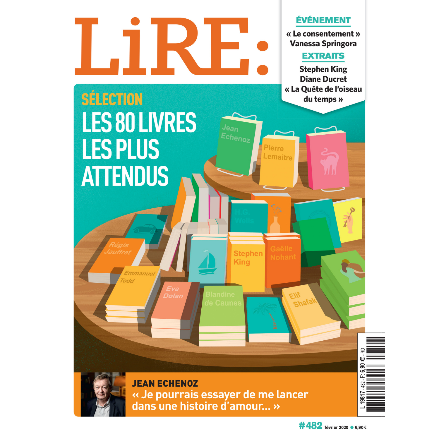 Lire n°482 - Sélection, les 80 livres les plus attendus - février 2020.