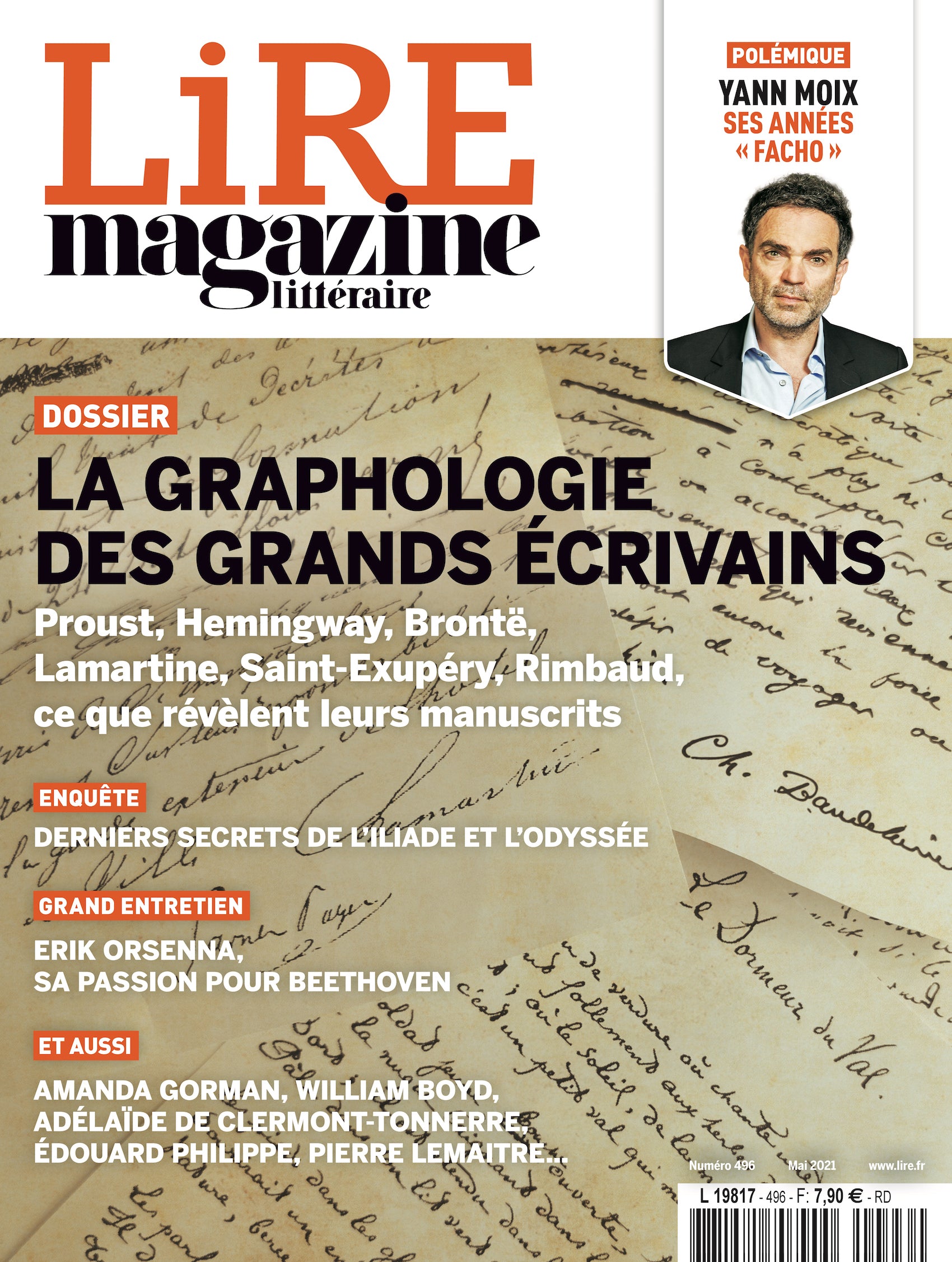 Lire Magazine Littéraire n°496 - La graphologie des grands écrivains - mai 2021