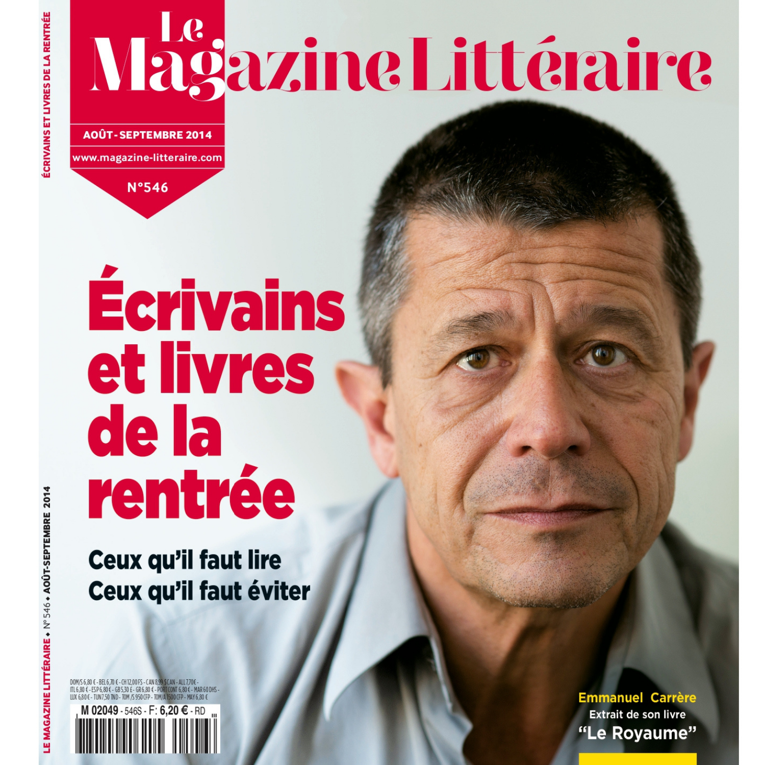 Magazine Littéraire n°546 - Écrivains et livres de la rentrée -août septembre 2014.