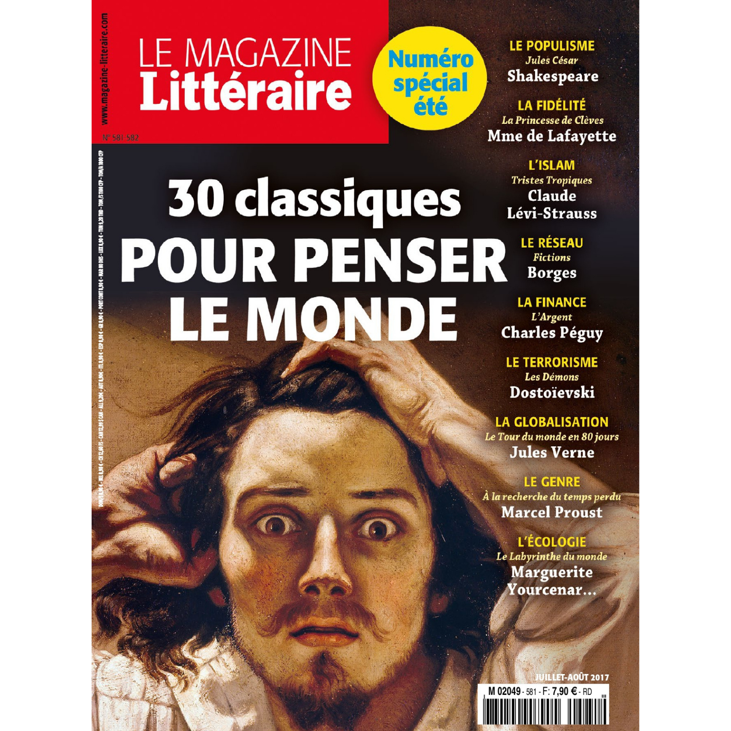 Magazine Littéraire n°581 / 582 - 30 classiques pour penser le monde - juin 2017.