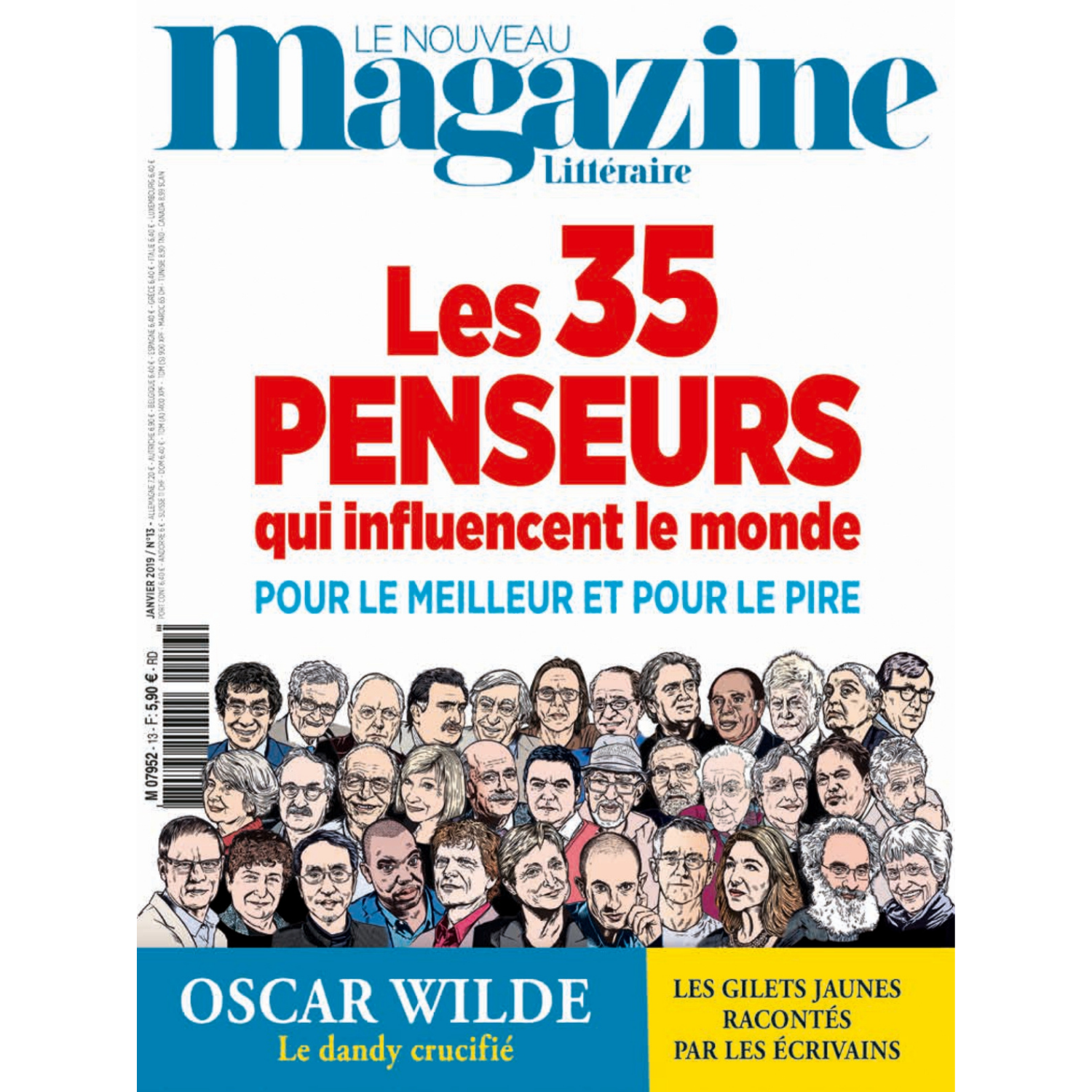 Nouveau Magazine Littéraire n°13 - Les 35 penseurs qui influencent le monde - décembre 2018.