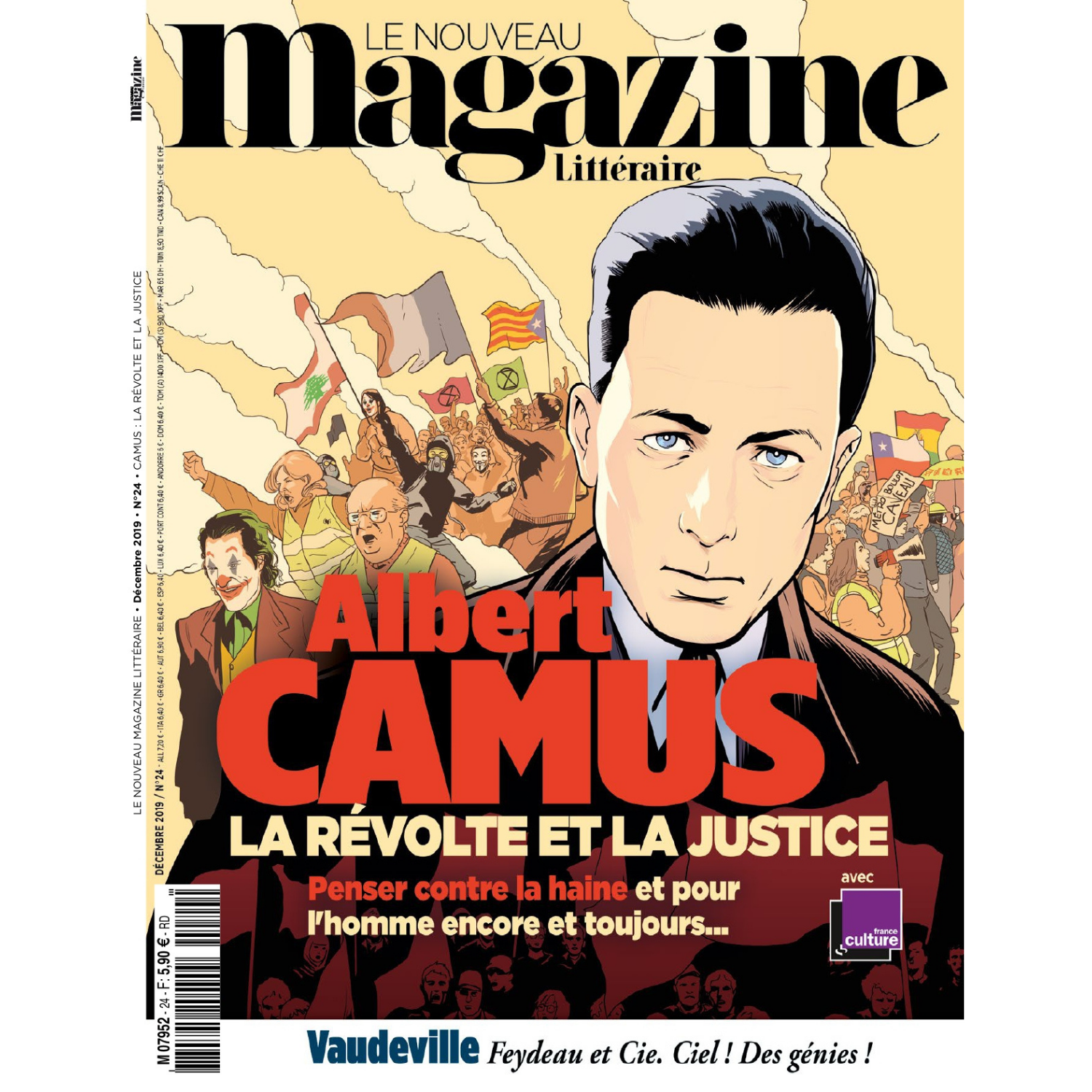 Nouveau Magazine Littéraire n°24 - Albert Camus, la révolte et la justice - novembre 2019.
