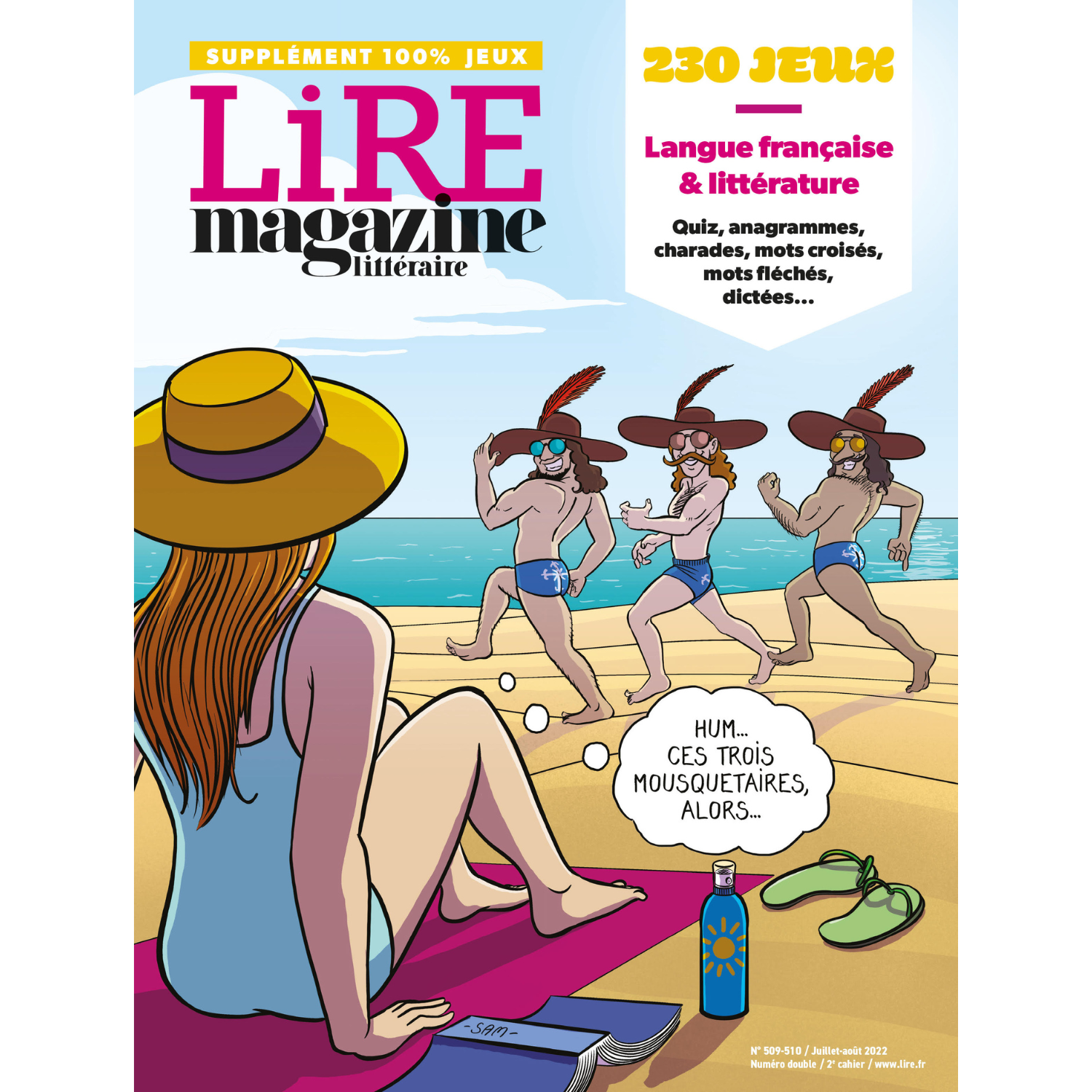Lire Magazine Littéraire n°509 - Spécial été : Sélection poches & Supplément 100% JEUX - Été 2022