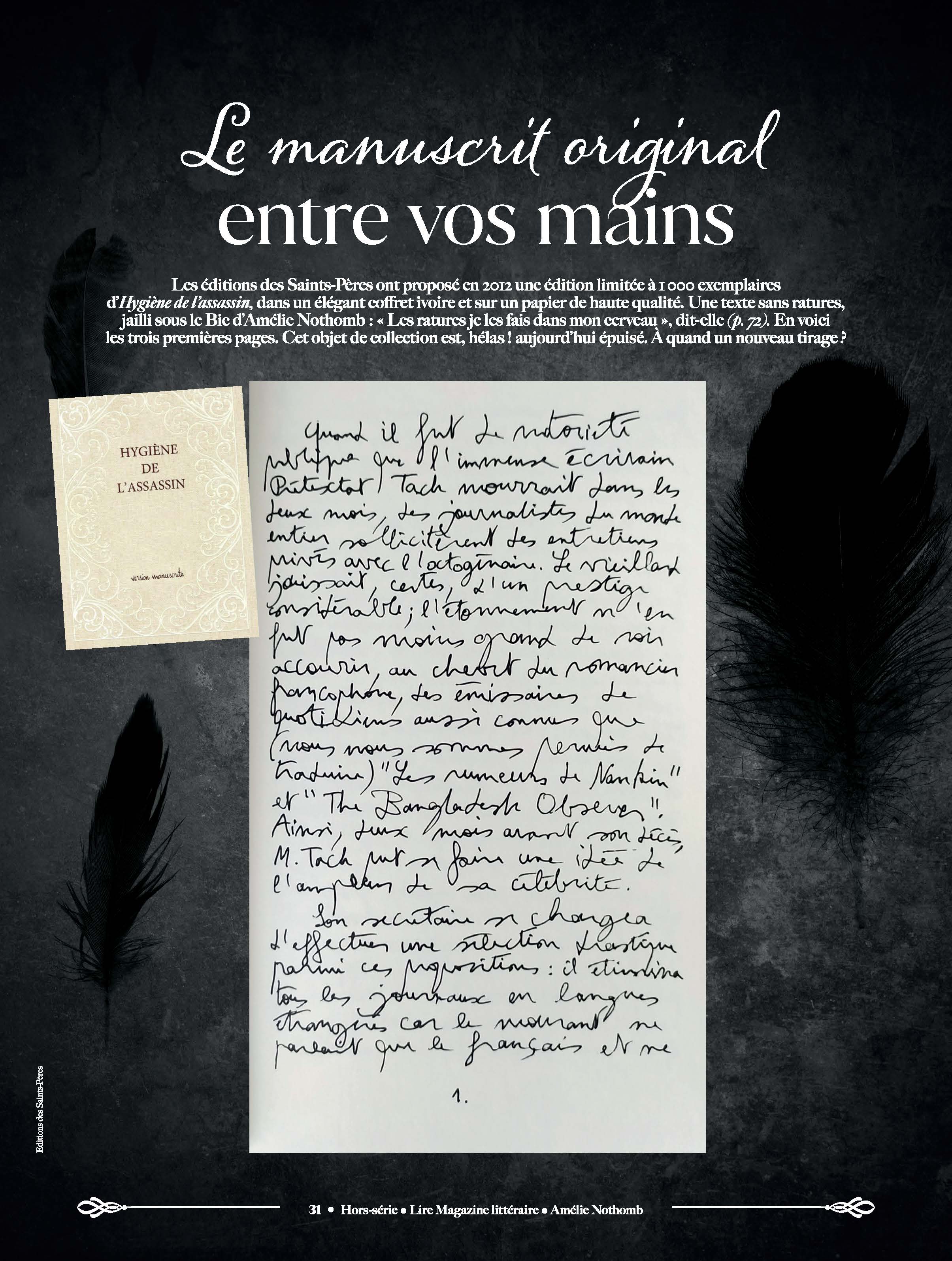 Amélie Nothomb, Le fabuleux destin - hors-série anniversaire