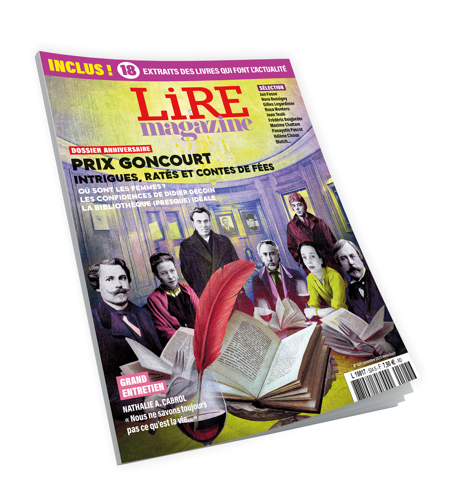 Lire Magazine n°524 - Les 120 ans du Goncourt - Novembre 2023 - Ouest France