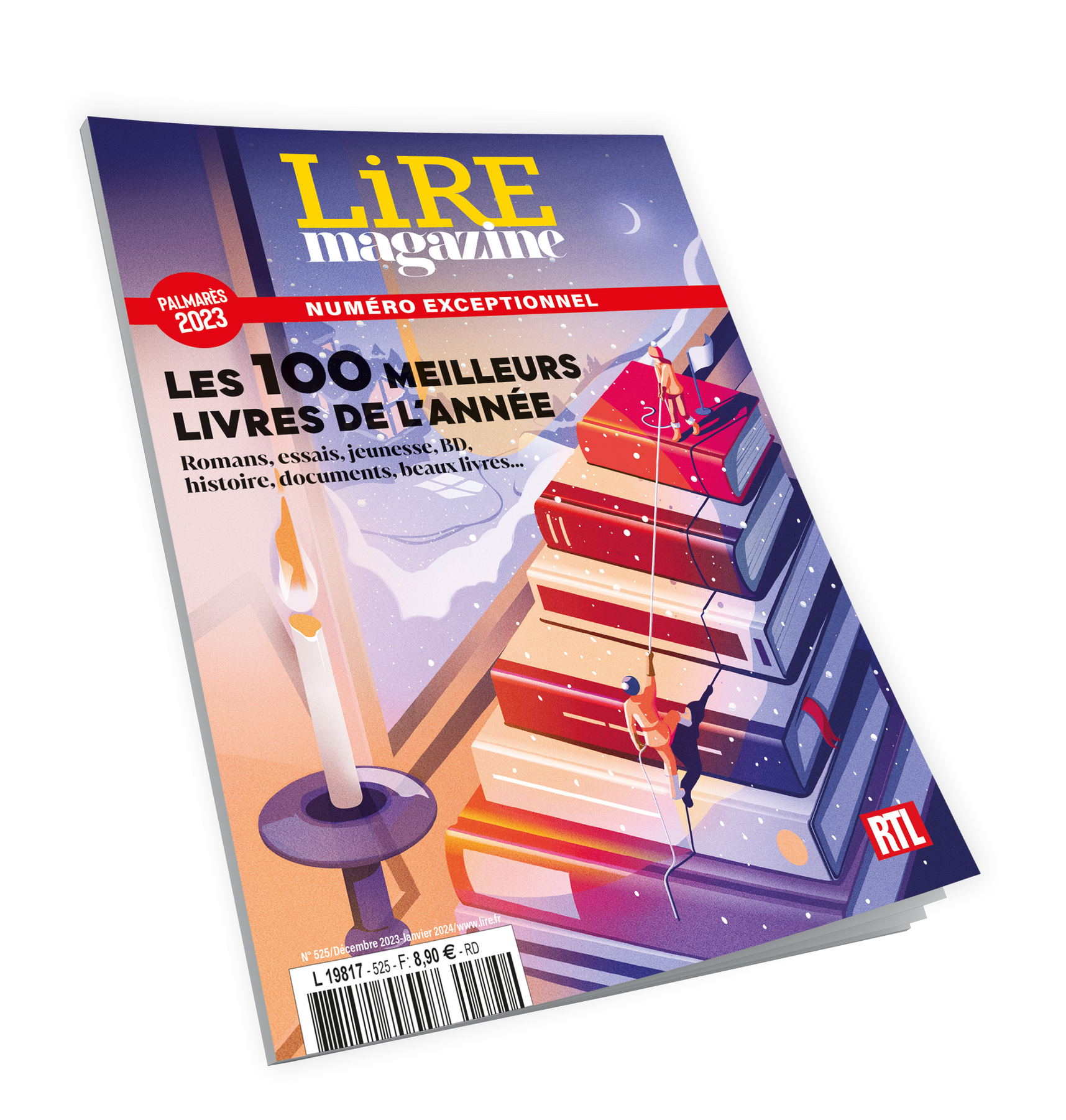 bonne année 2024. numéro de livre blanc suspendu avec des