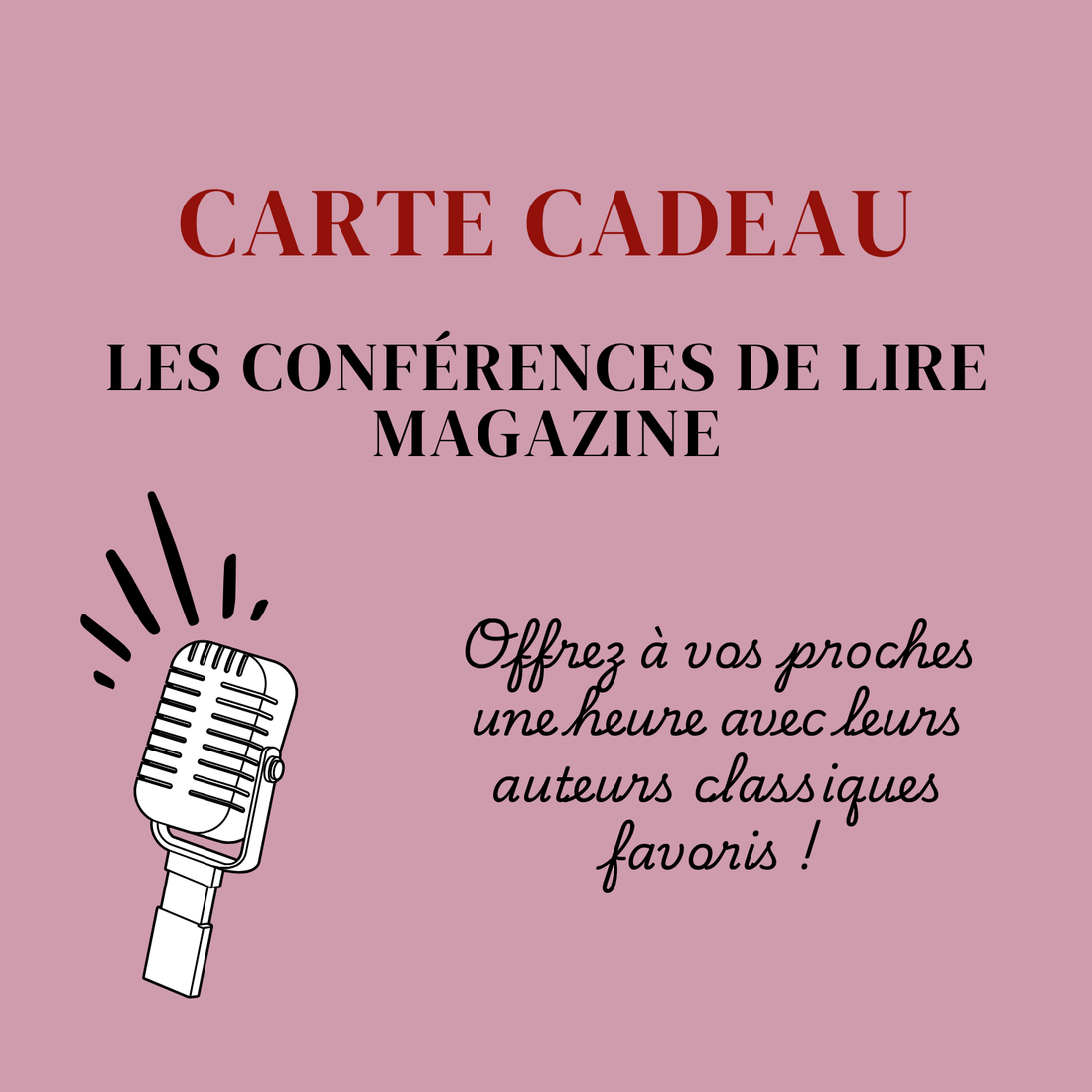 Carte cadeau - Les conférences de Lire Magazine