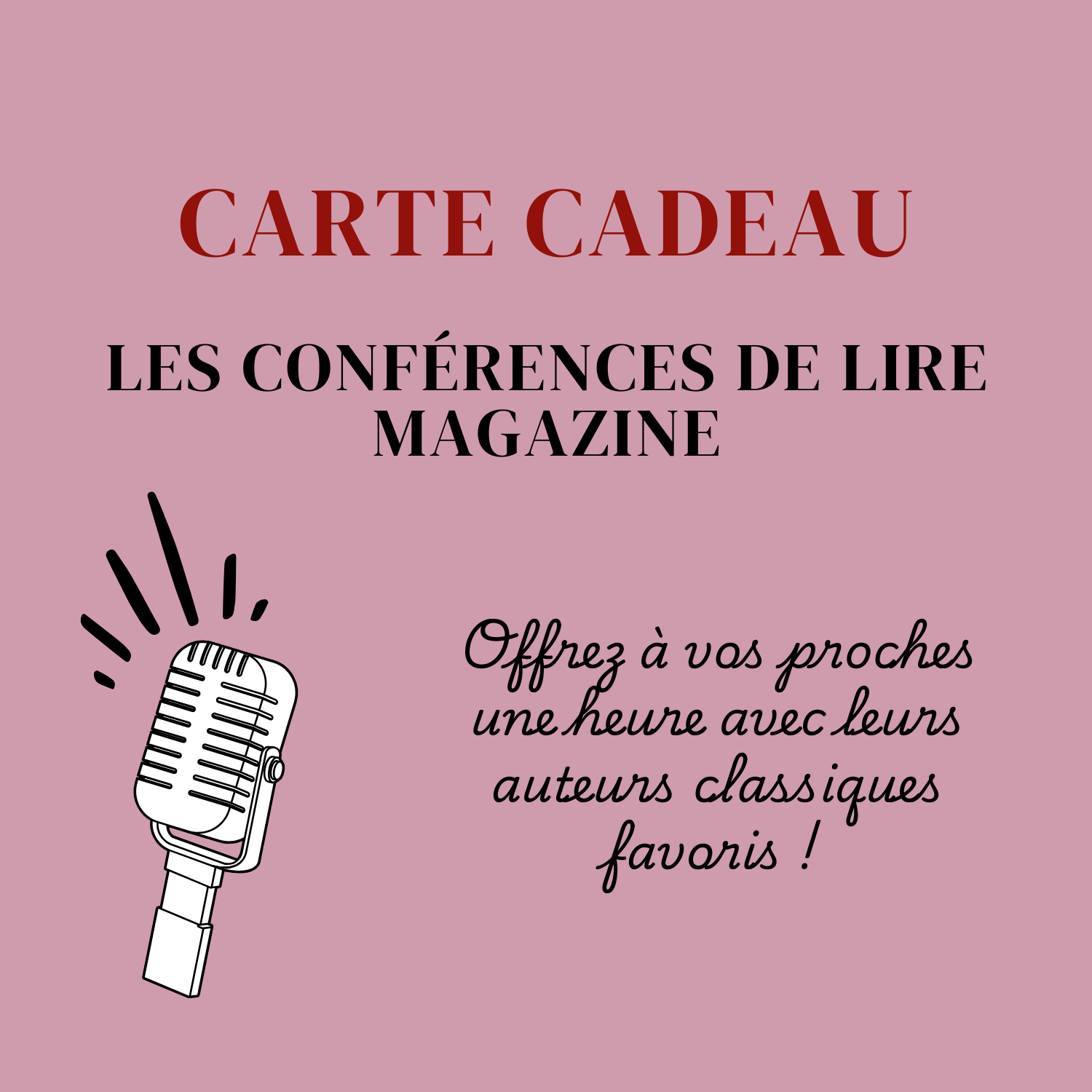 Carte cadeau - Les conférences de Lire Magazine