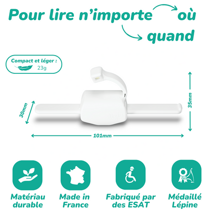 Lizia - La lampe de lecture 3-en-1 - Blanche