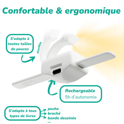 Lizia - La lampe de lecture 3-en-1 - Blanche