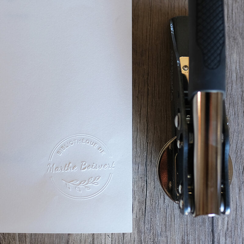 Pince à gaufrer - Modèle « Rameau » - MENTION EX LIBRIS