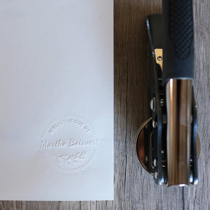 Pince à gaufrer - Modèle « Rameau » - MENTION EX LIBRIS