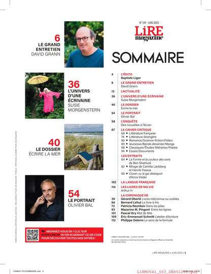 Lire Magazine n°541 - La mer inspiratrice infinie - juin 2025