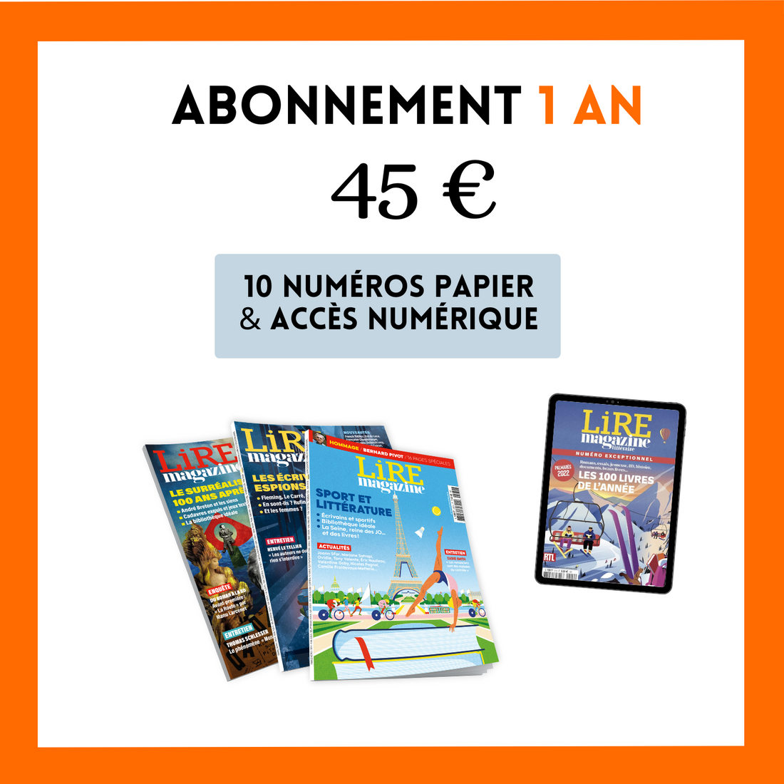 Abonnement 1 an - 10 numéros