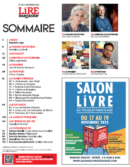 Lire Magazine n°524 - Les 120 ans du Goncourt - Novembre 2023 - Ouest France