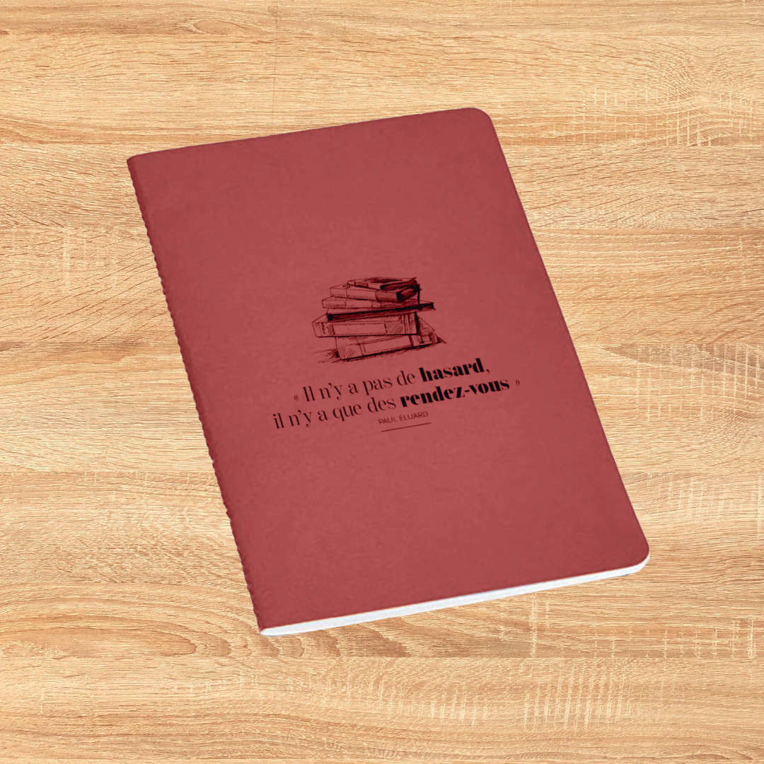 Le pack - Carnet et trousse en coton avec la citation de Paul Eluard