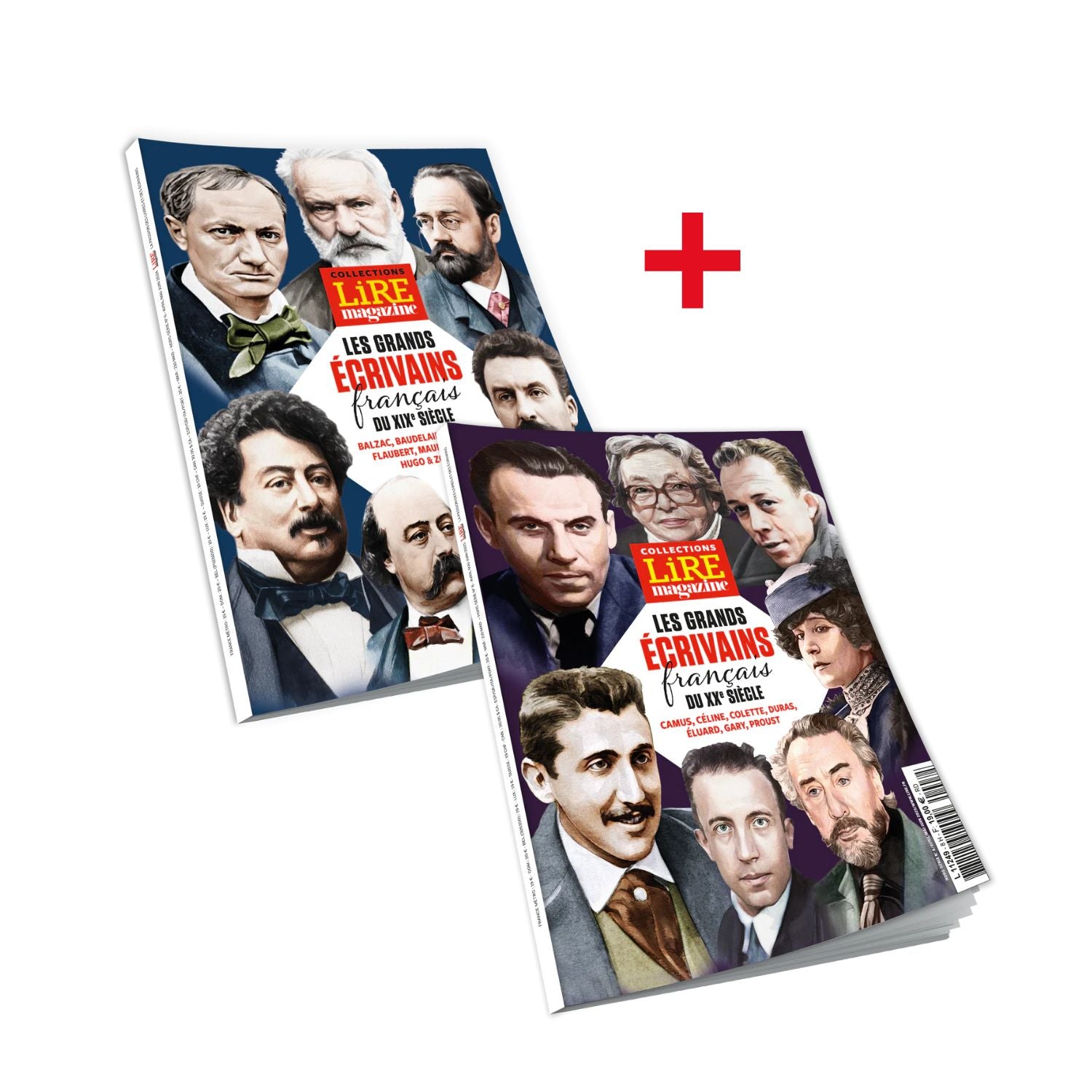 Les plus grands écrivains du XIXe + Les plus grands écrivains du XXe - les deux numéros collector des collections de Lire