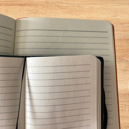 Le duo de carnets orange et noir