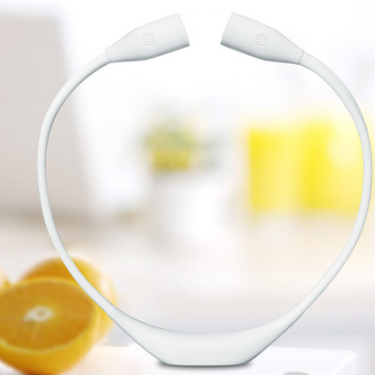 La lampe de lecture tour du cou blanche