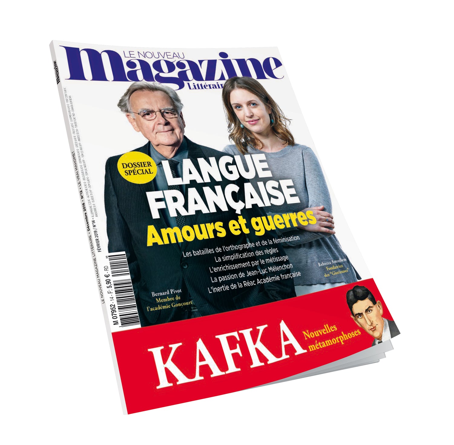 Nouveau Magazine Littéraire n°14 - Langue française, amours et guerres - janvier 2019.