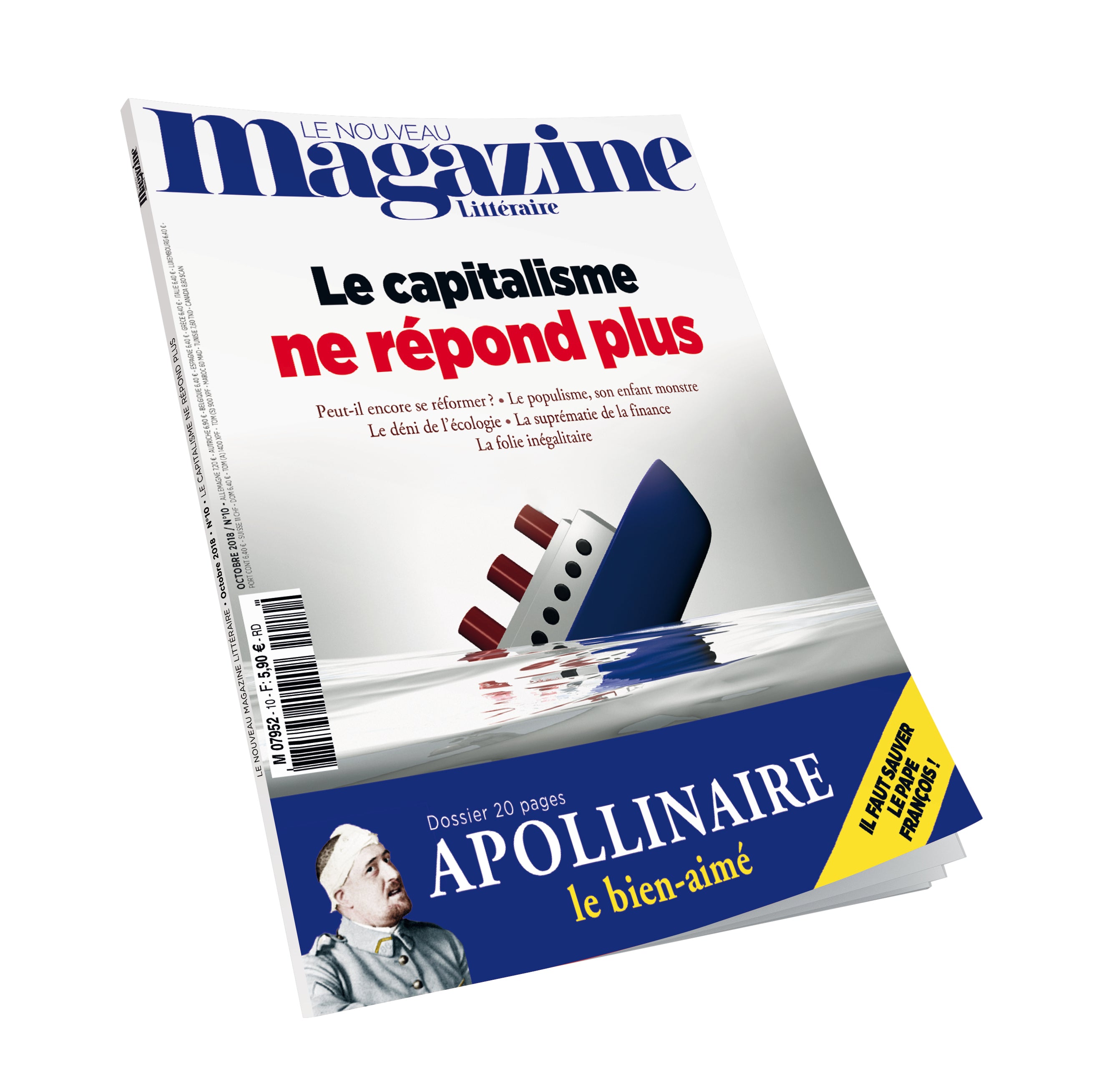 Nouveau Magazine Littéraire n°10 - Le capitalisme ne répond plus - septembre 2018.