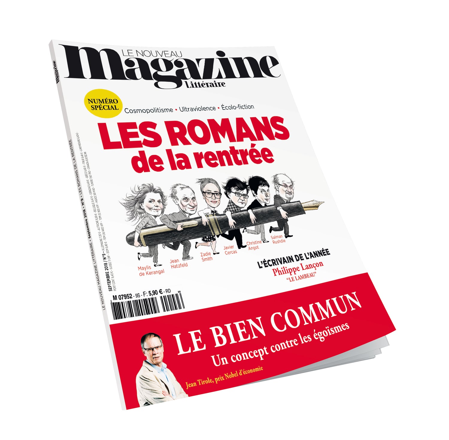 Nouveau Magazine Littéraire n°9 - Les romans de la rentrée - septembre 2018.