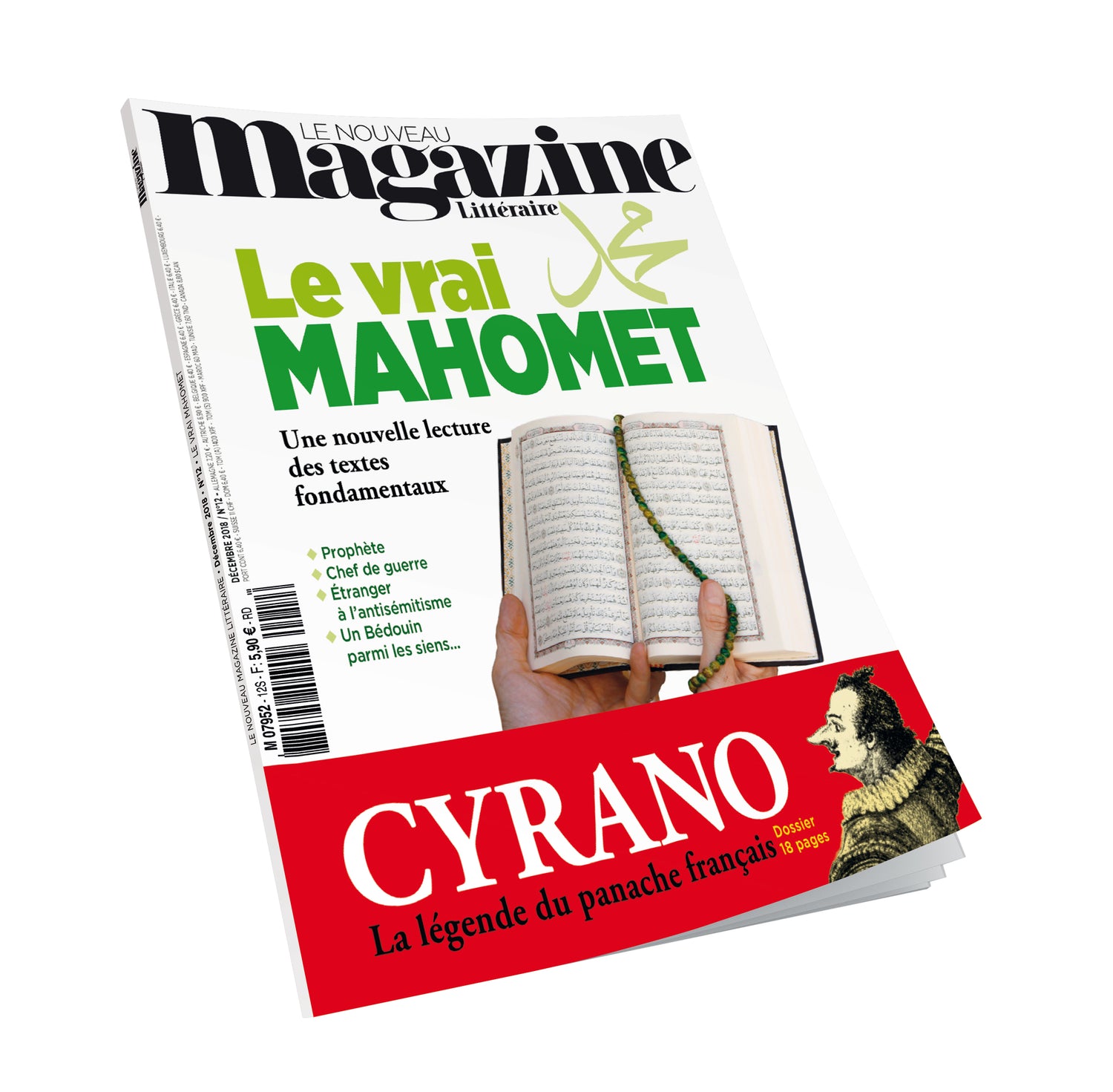 Nouveau Magazine Littéraire n°12 - Le vrai Mahomet, une nouvelle lecture des textes fondamentaux - novembre 2018.