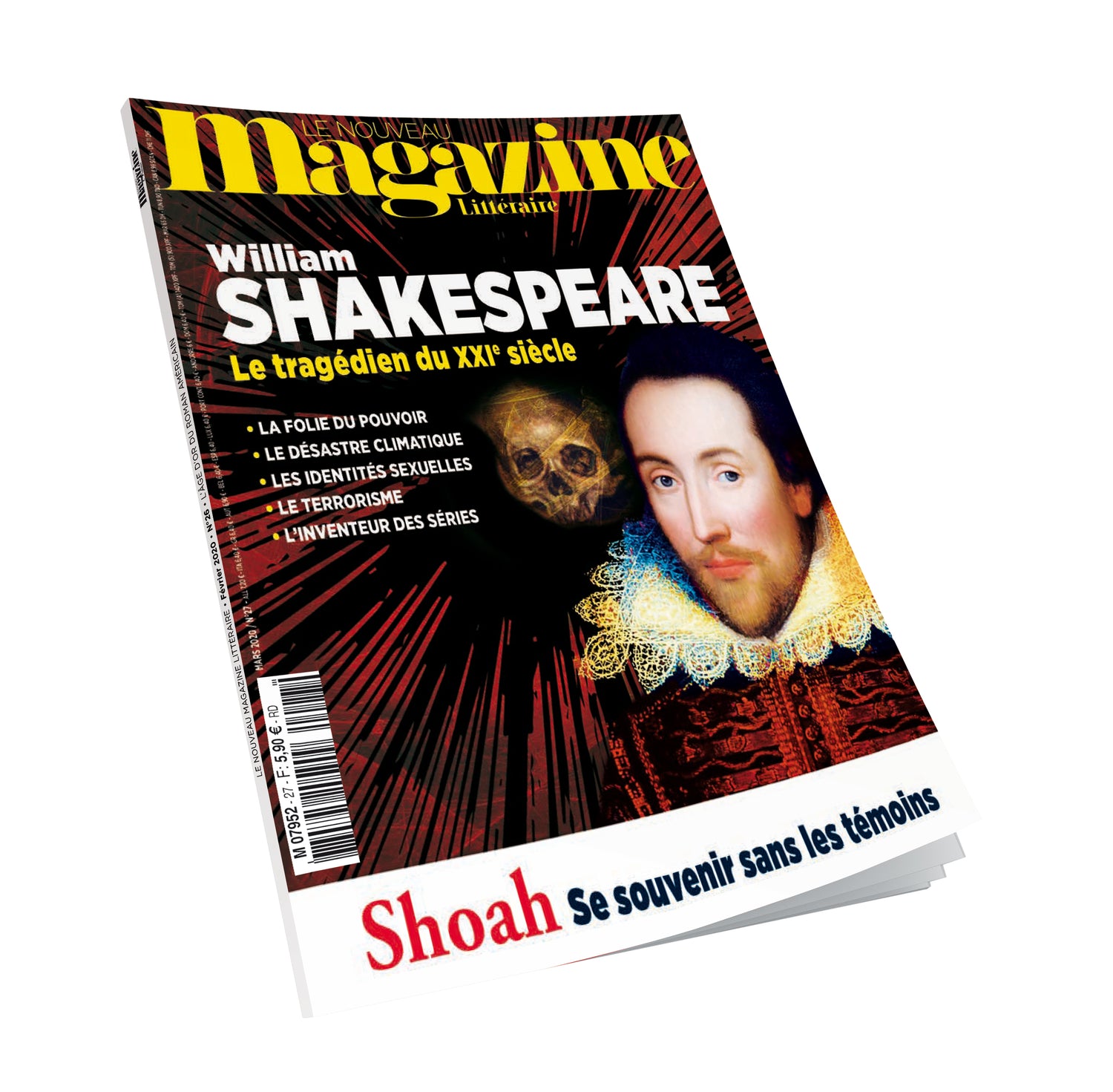 Nouveau Magazine Littéraire n°27 - William Shakespeare, le tragédien du XXIe siècle - février 2020.
