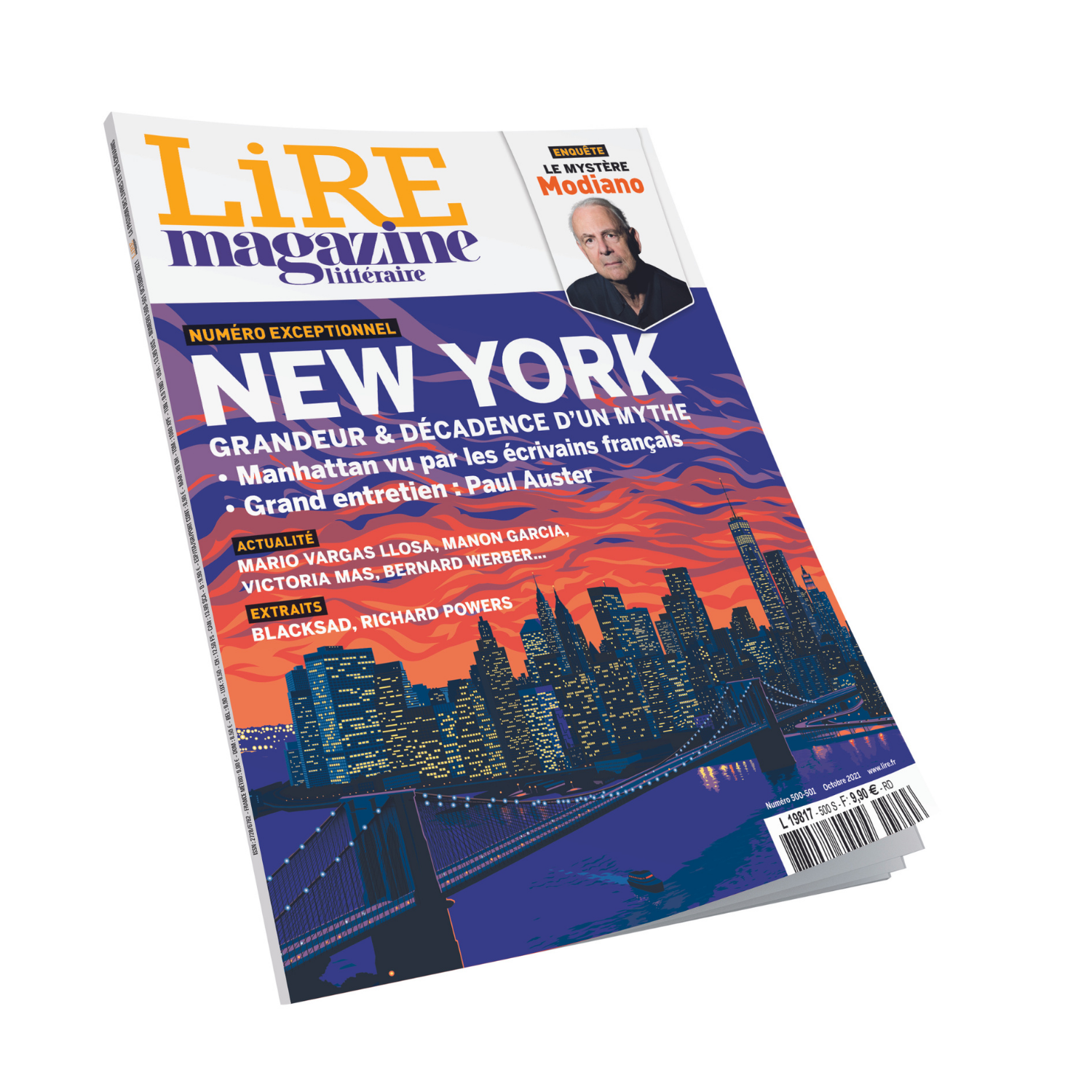 Lire Magazine littéraire n°500 - Spécial New-York + Offert : Les grands entretiens - Octobre 2021.