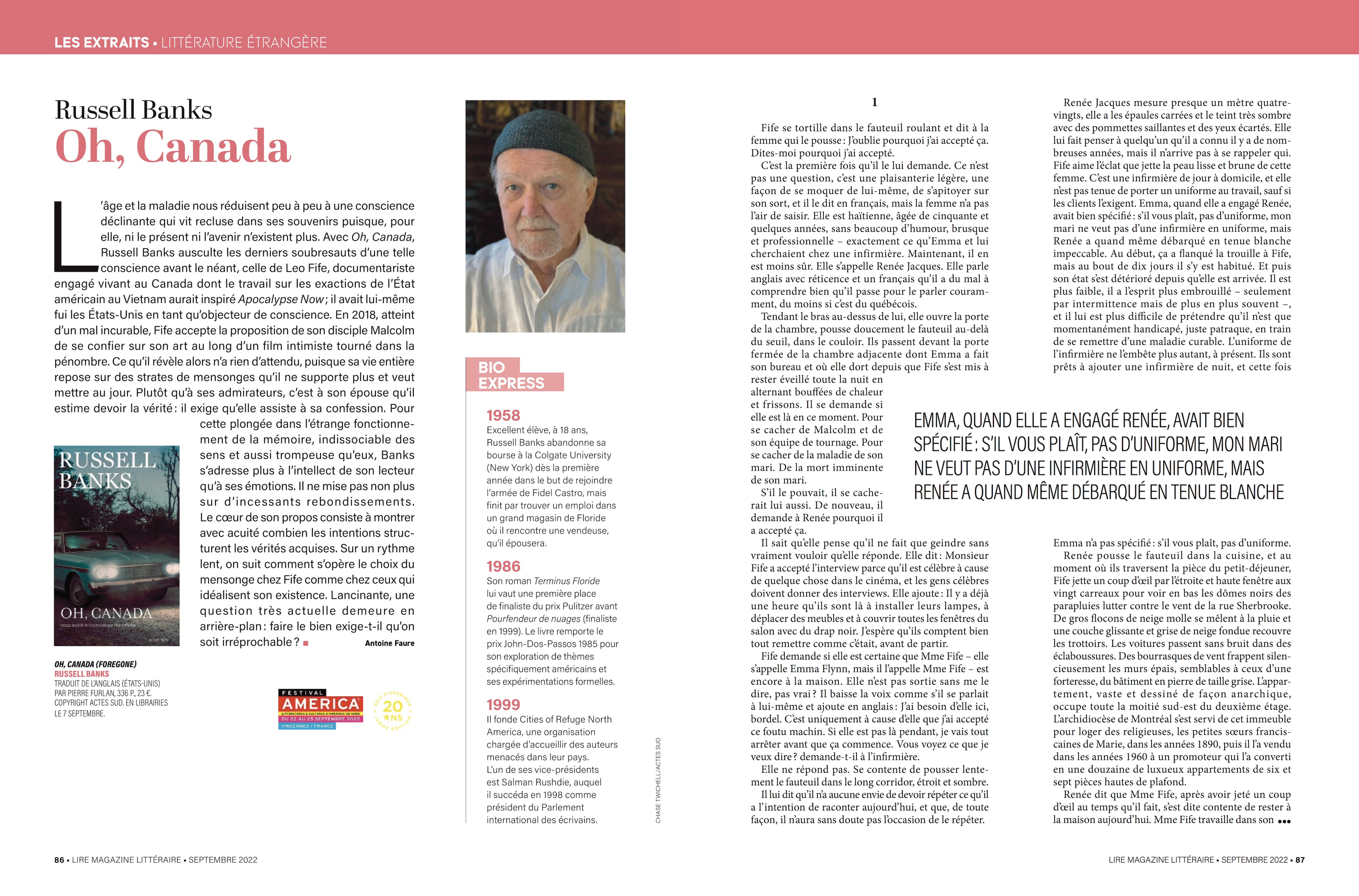 Lire Magazine Littéraire n°511 - Spécial Rentrée littéraire 2022