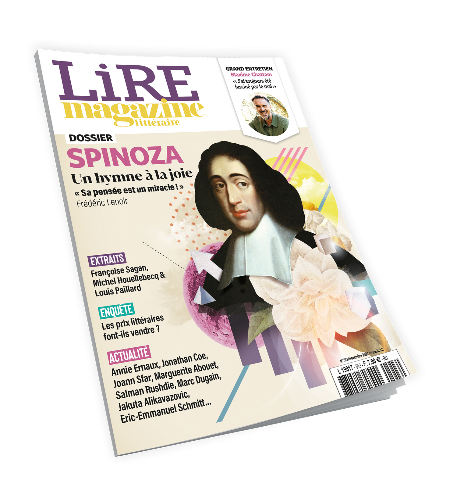 Lire Magazine littéraire n°513 - Spinoza, Un hymne à la joie - Novembre 2022