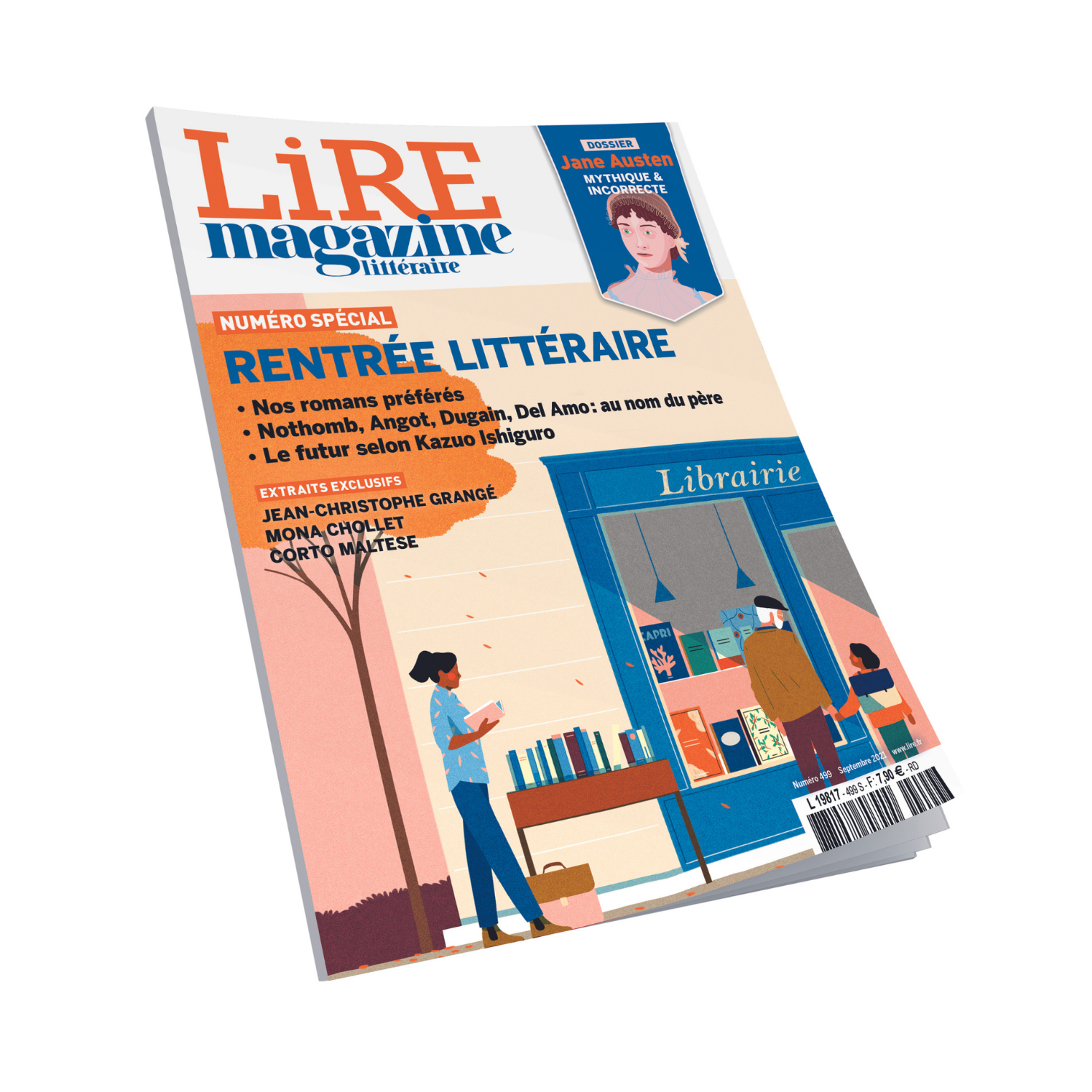 Lire Magazine Littéraire n°499 - Spécial Rentrée Littéraire - Septembre 2021.